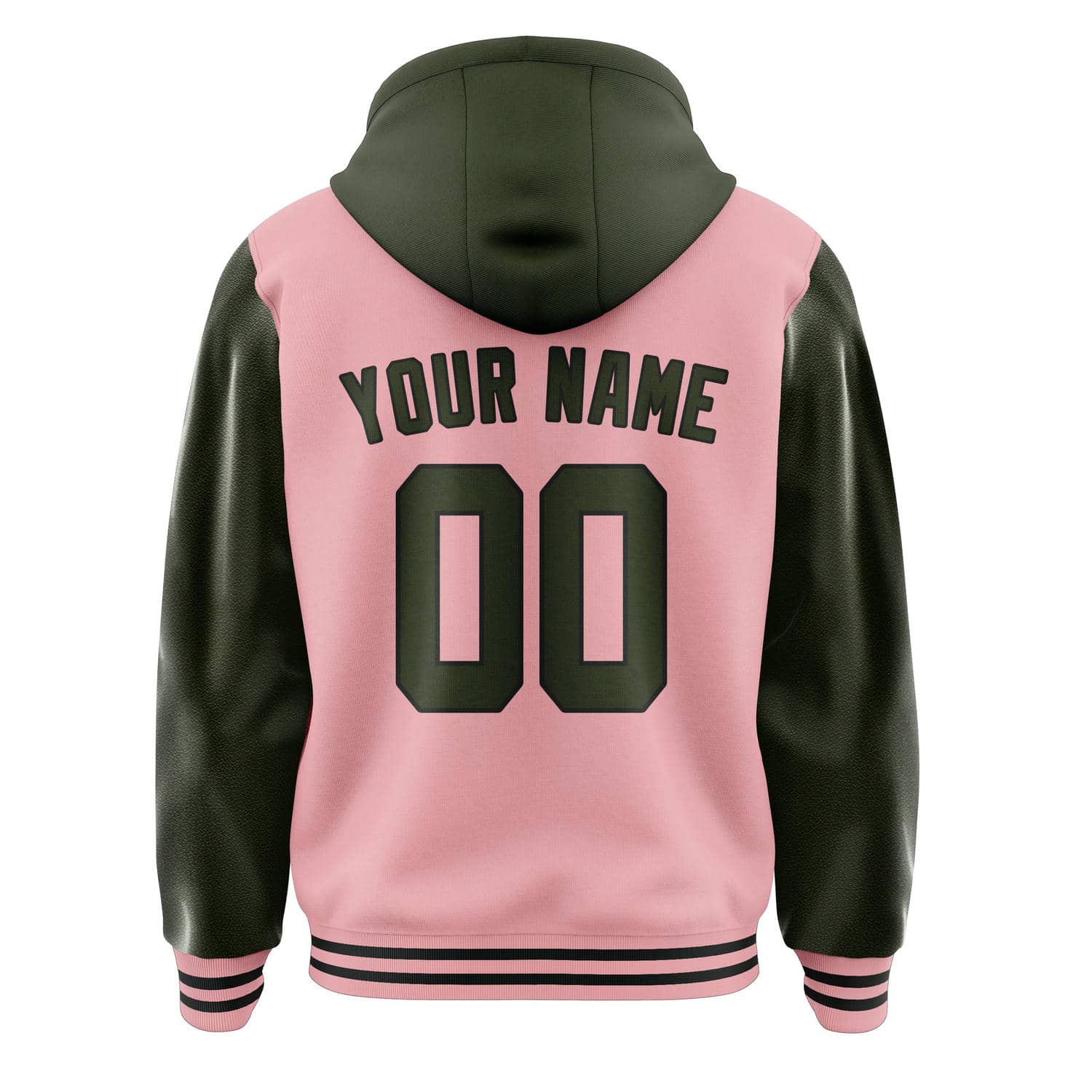 Maßgeschneidertes Rosa Dunkles Oliv Jacke