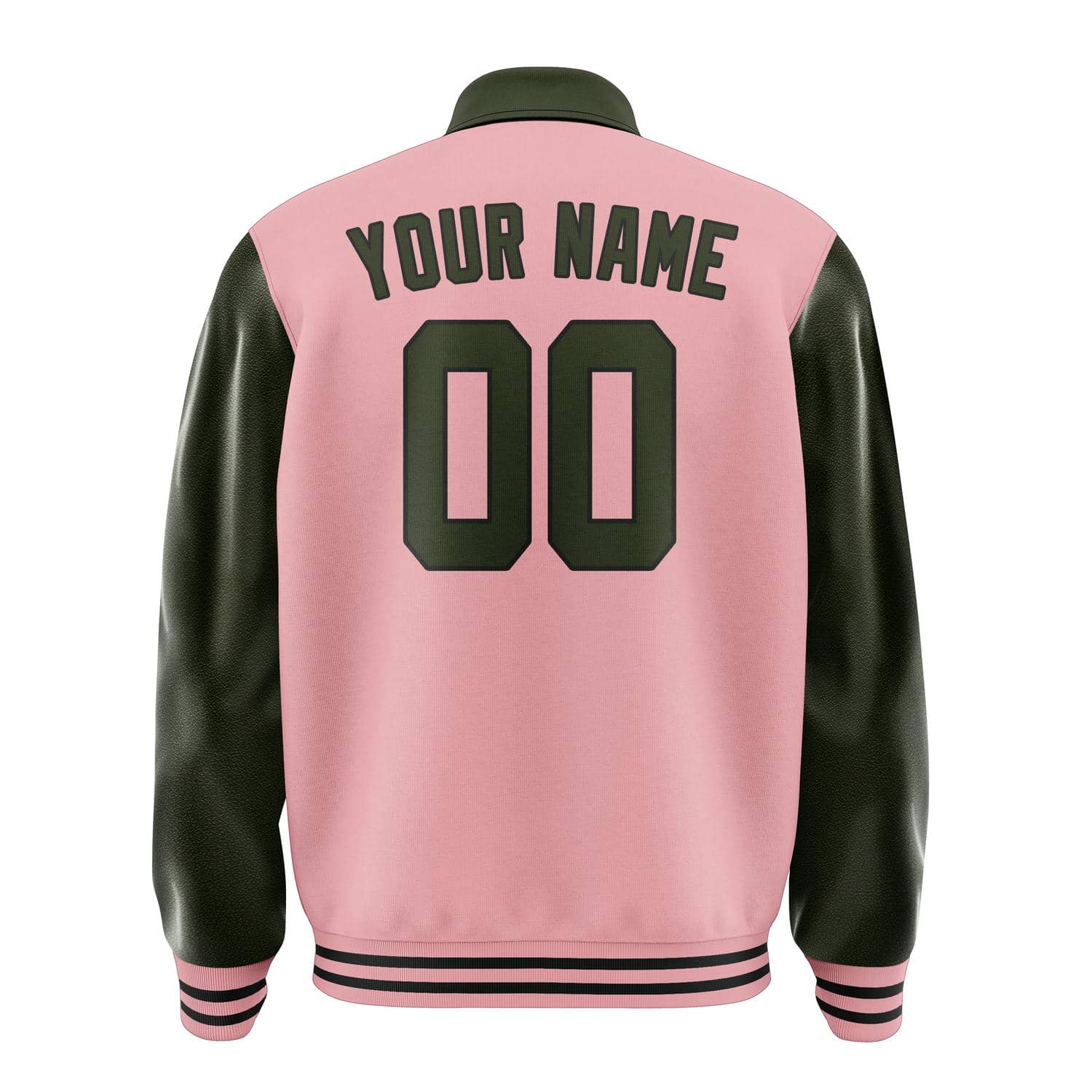 Maßgeschneidertes Rosa Dunkles Oliv Jacke