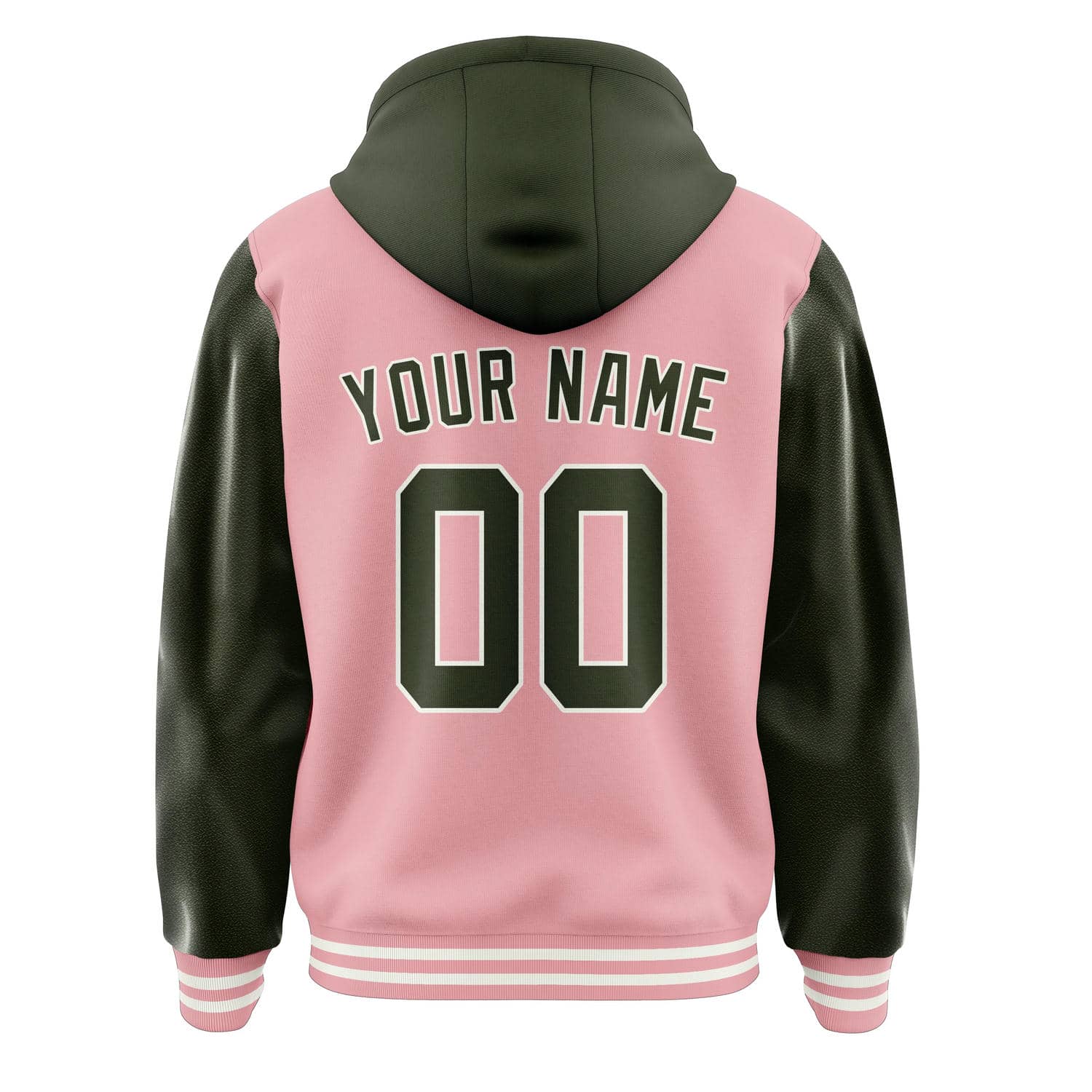 Maßgeschneidertes Rosa Dunkles Oliv Jacke
