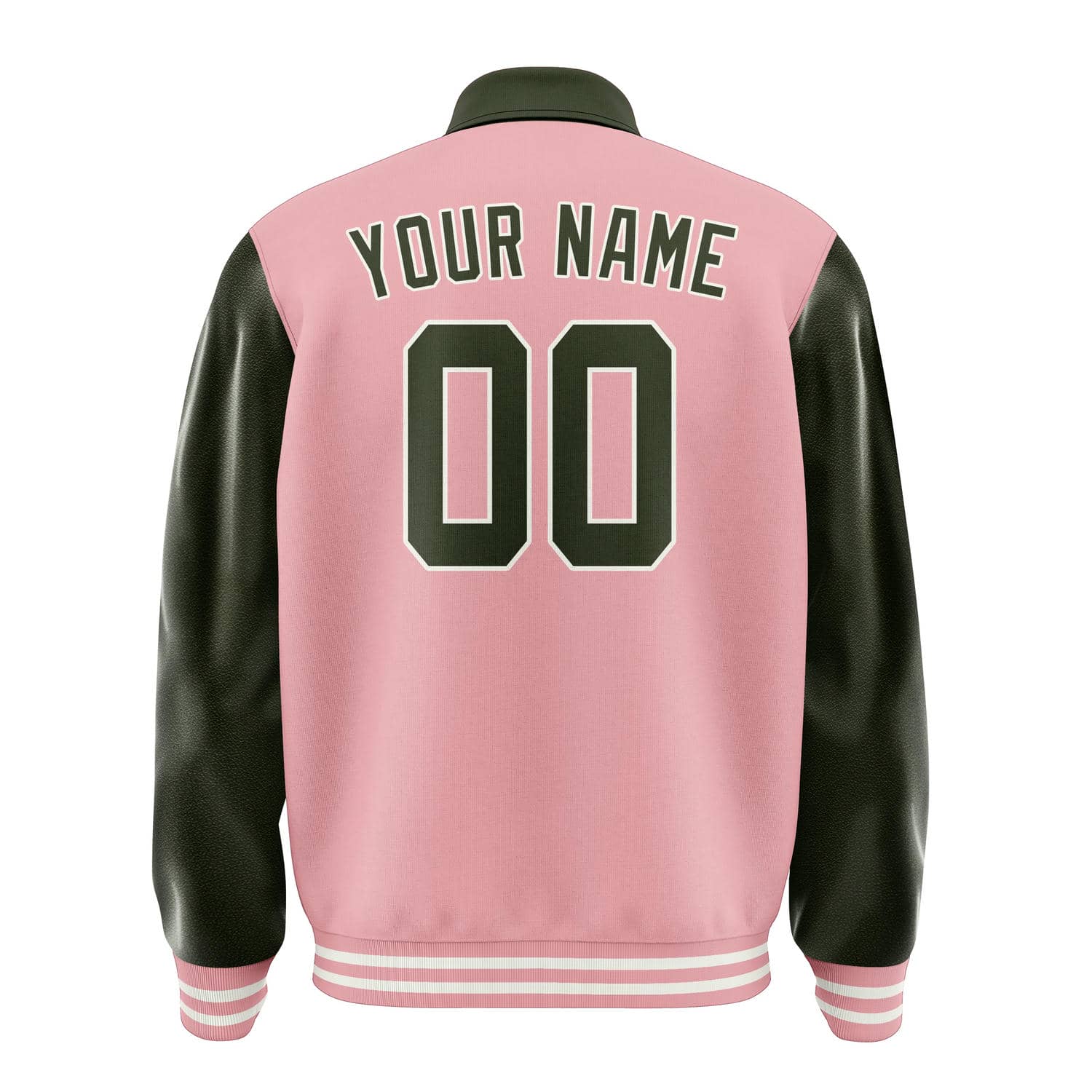Maßgeschneidertes Rosa Dunkles Oliv Jacke