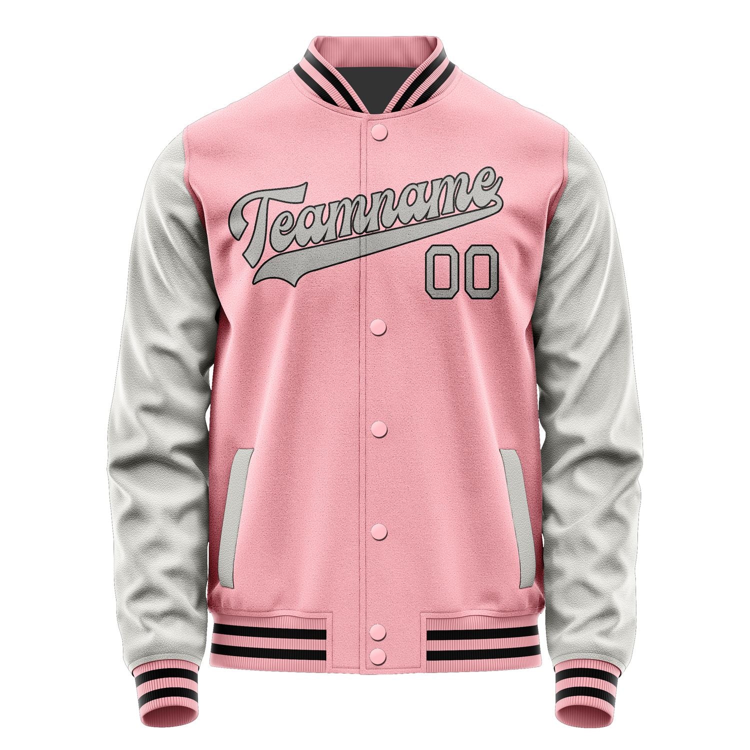Maßgeschneidertes Rosa Grau Jacke JA2121042117B31704