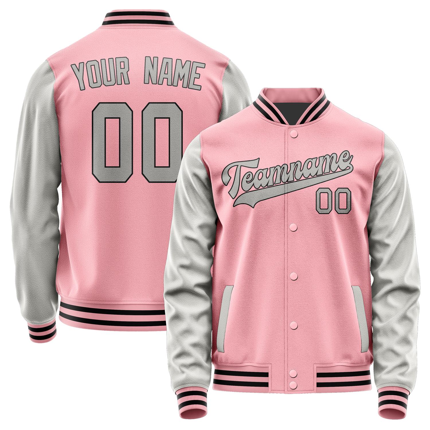 Maßgeschneidertes Rosa Grau Jacke JA2121042117B31704