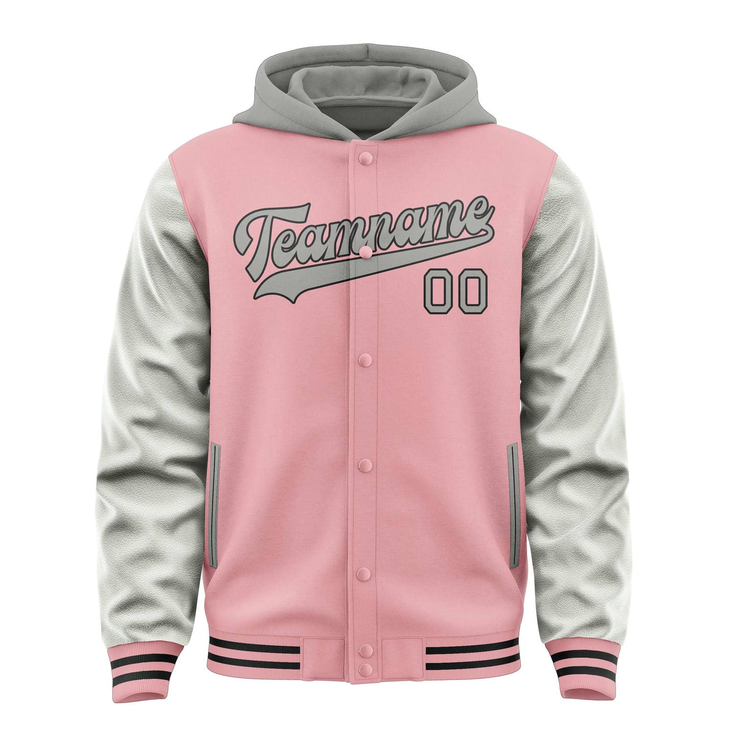 Maßgeschneidertes Rosa Grau Jacke