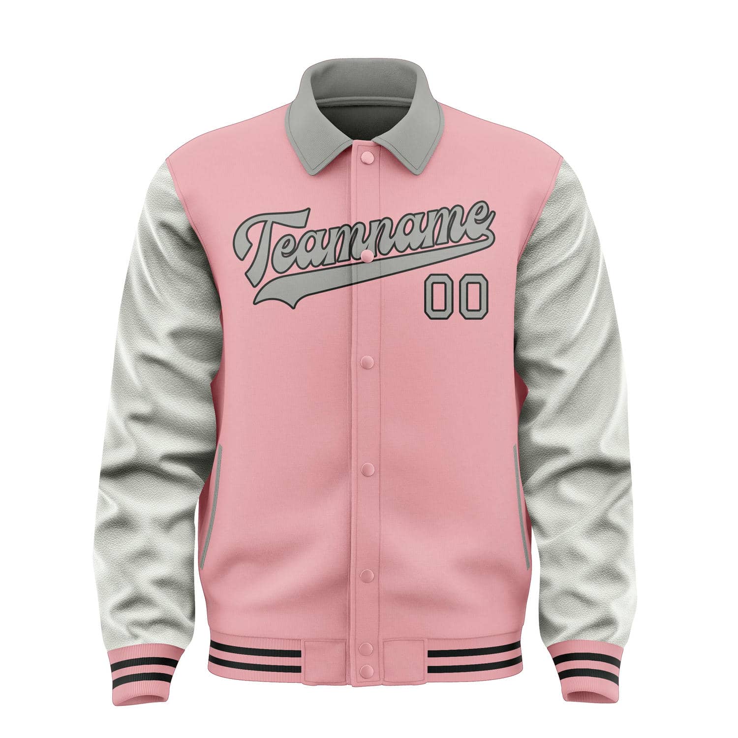Maßgeschneidertes Rosa Grau Jacke