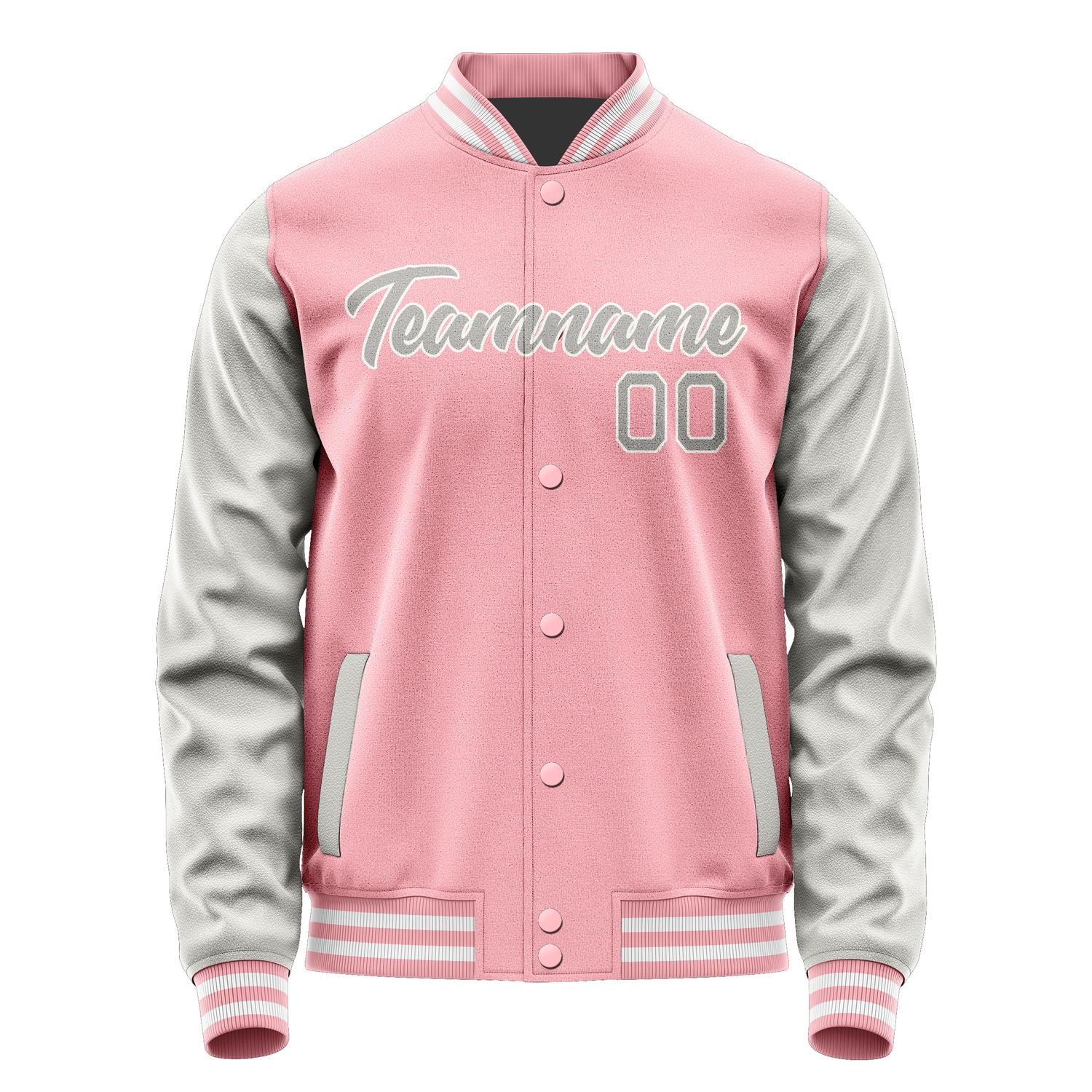 Maßgeschneidertes Rosa Grau Jacke Ja2121042118B21804