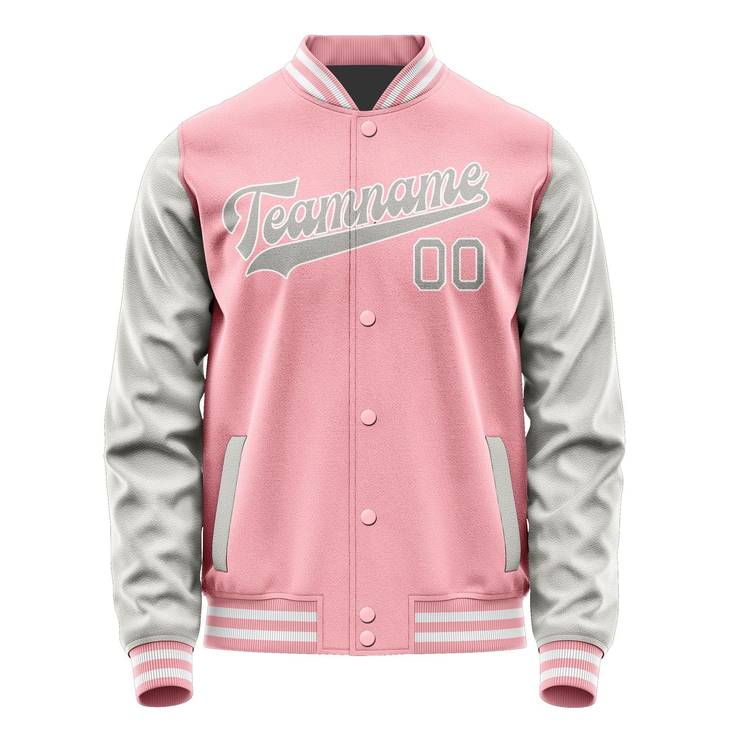 Maßgeschneidertes Rosa Grau Jacke JA2121042118B31804