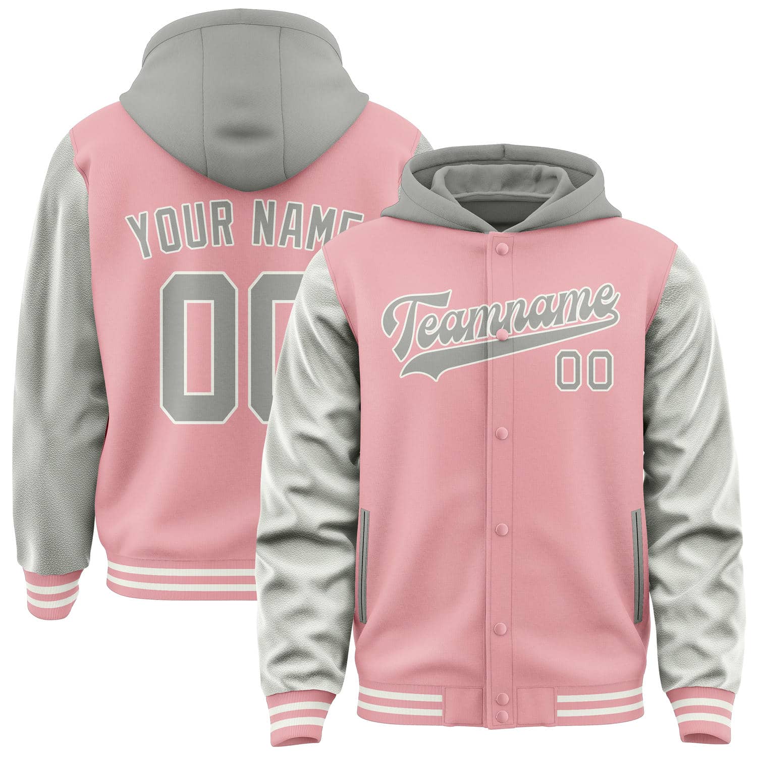 Maßgeschneidertes Rosa Grau Jacke
