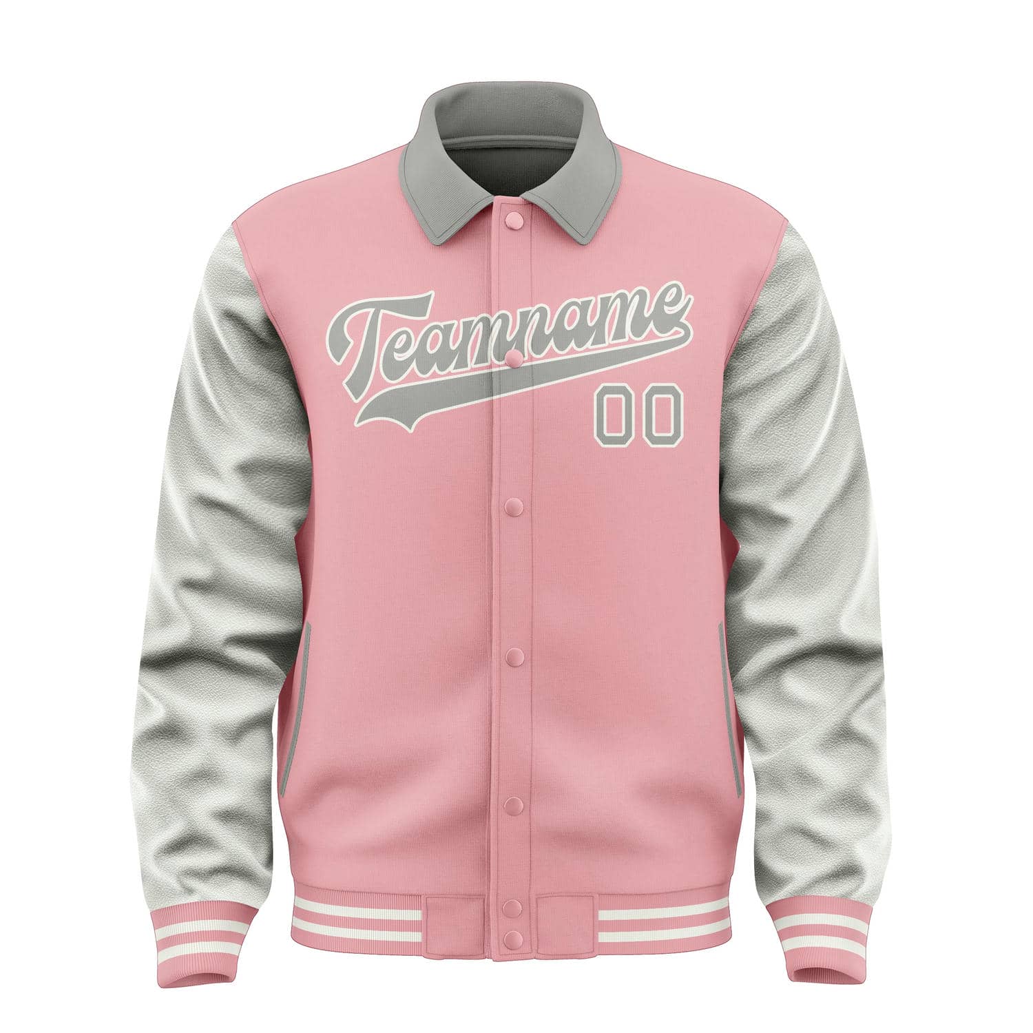 Maßgeschneidertes Rosa Grau Jacke