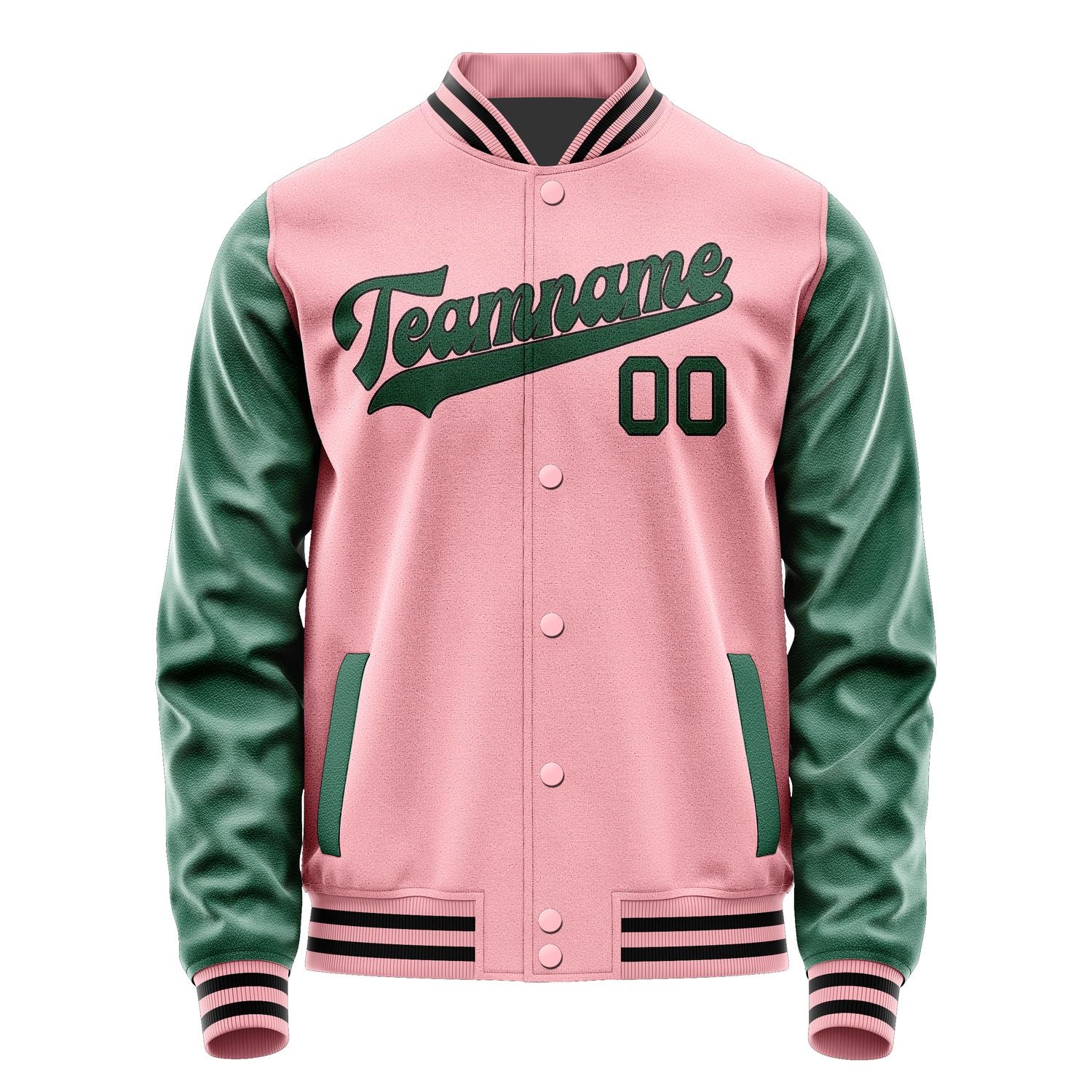 Maßgeschneidertes Rosa Moosgrün Jacke JA2121052117B31705