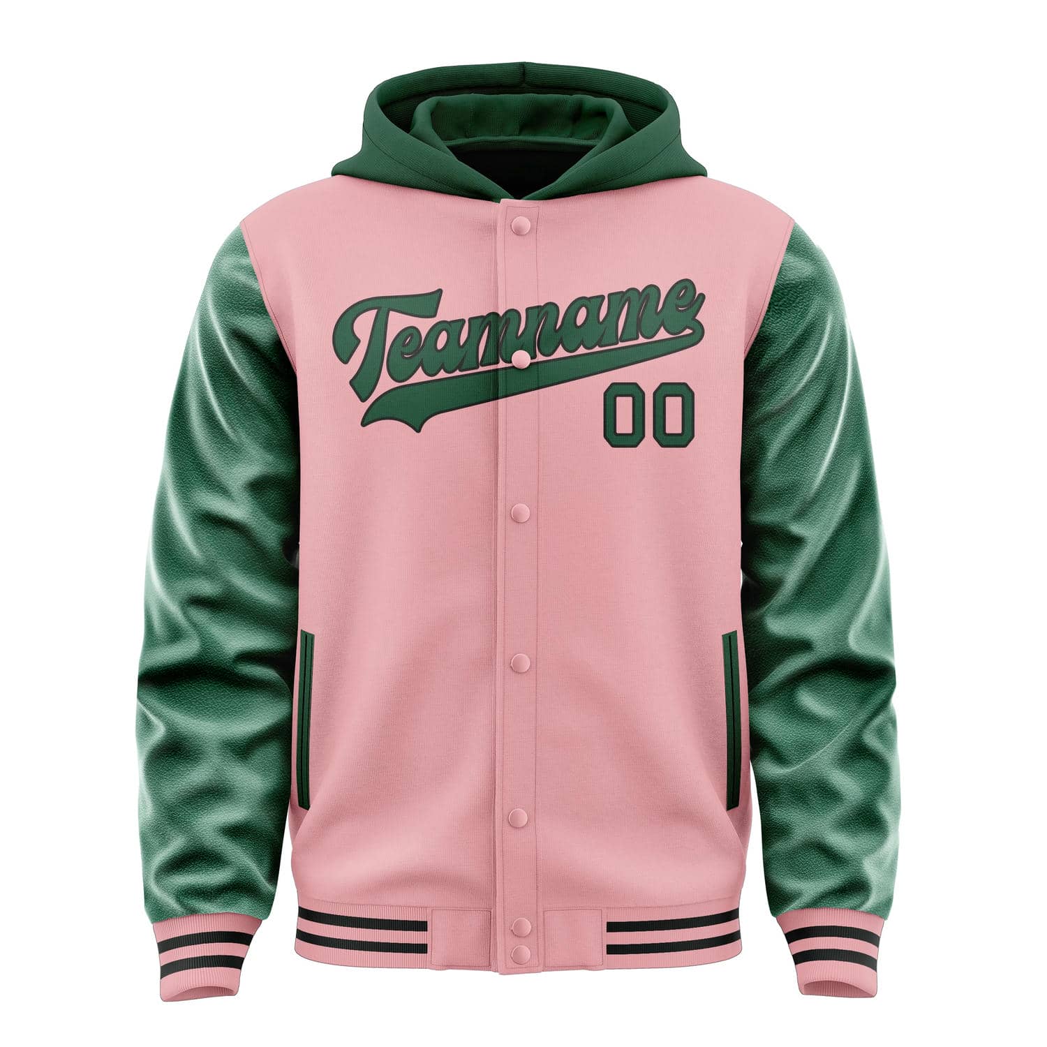 Maßgeschneidertes Rosa Moosgrün Jacke