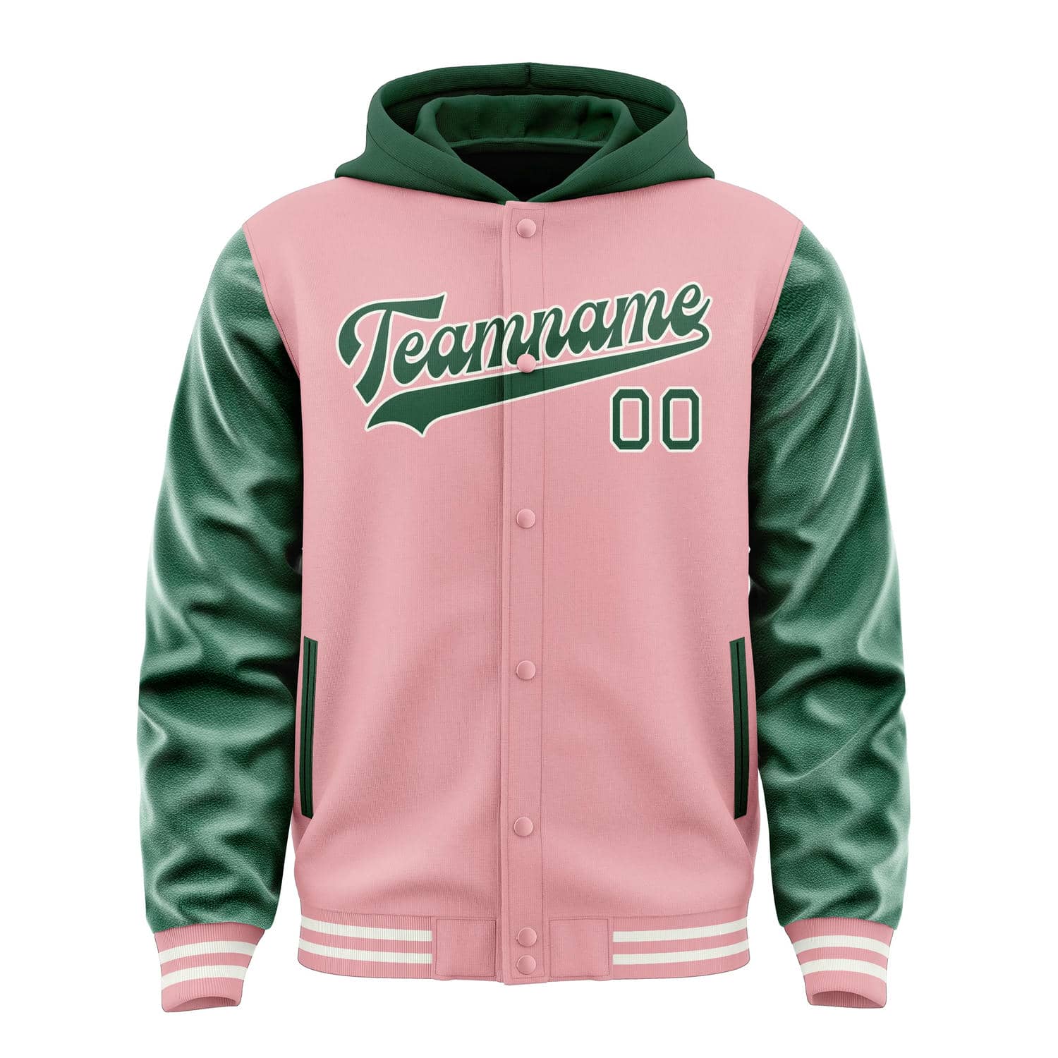 Maßgeschneidertes Rosa Moosgrün Jacke