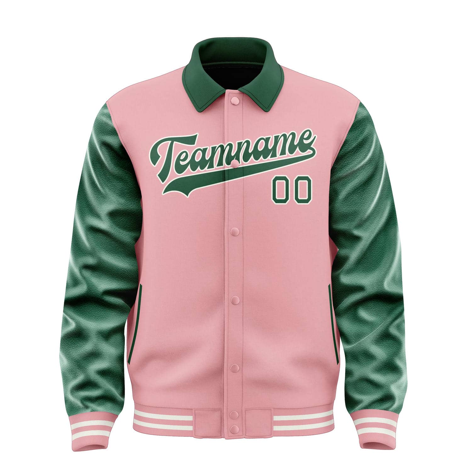 Maßgeschneidertes Rosa Moosgrün Jacke