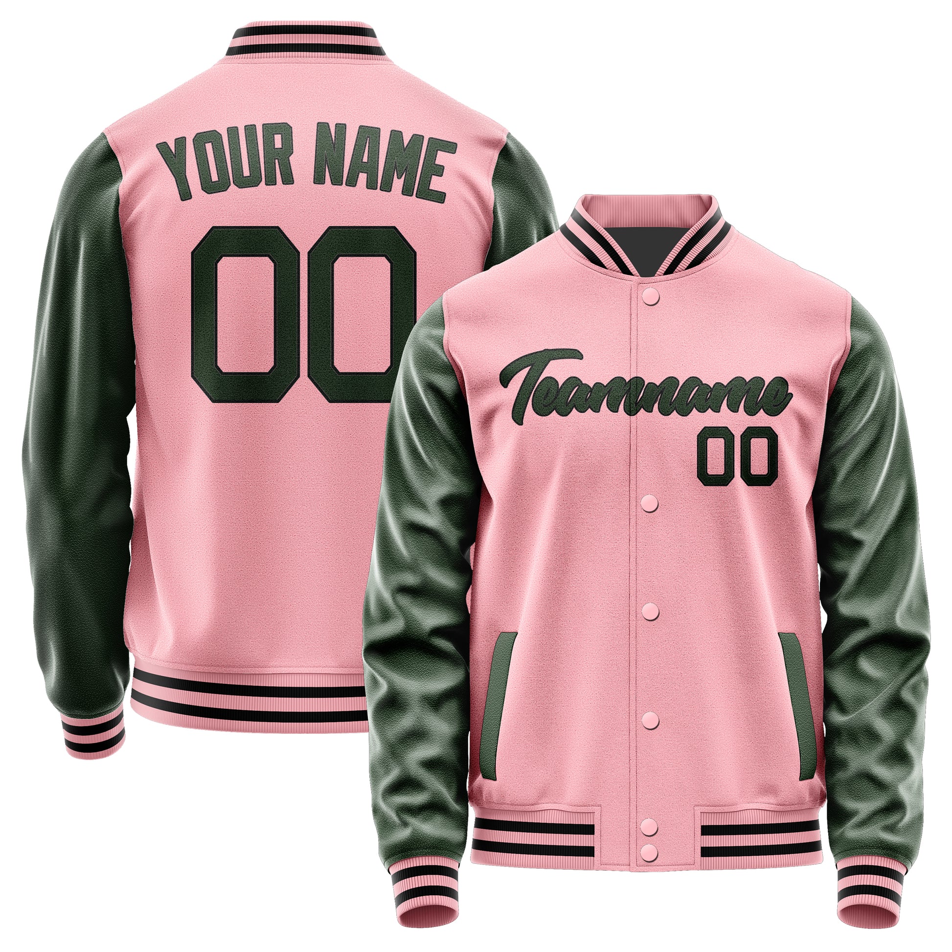 Maßgeschneidertes Rosa Tannengrün Jacke Ja2121062117B21706
