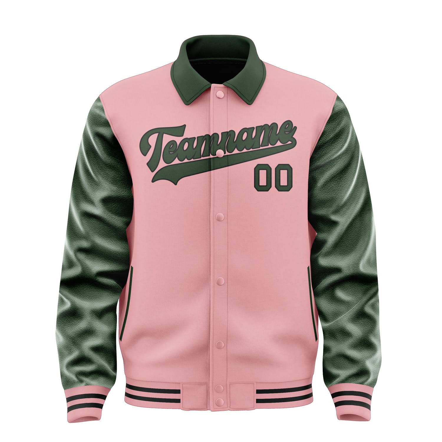 Maßgeschneidertes Rosa Tannengrün Jacke