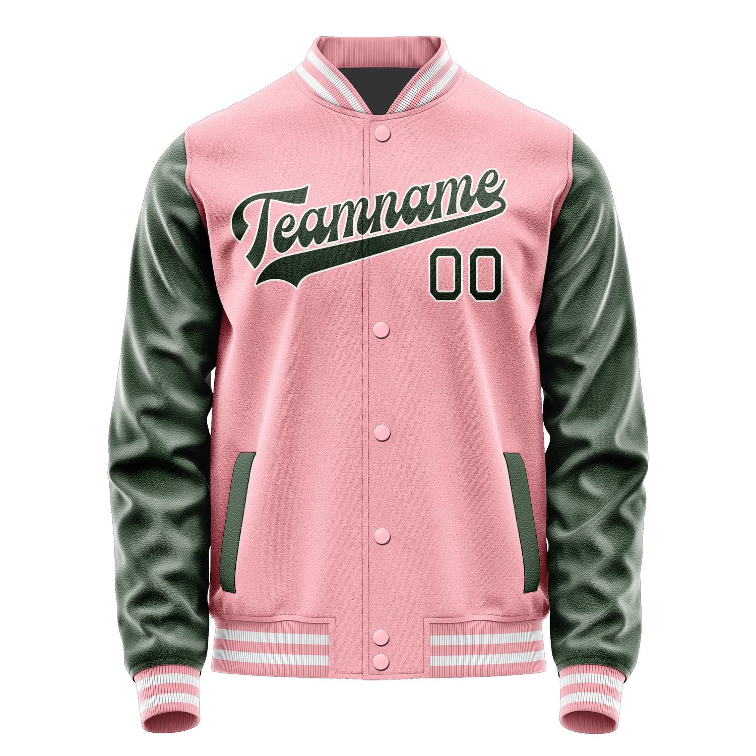 Maßgeschneidertes Rosa Tannengrün Jacke JA2121062118B31806