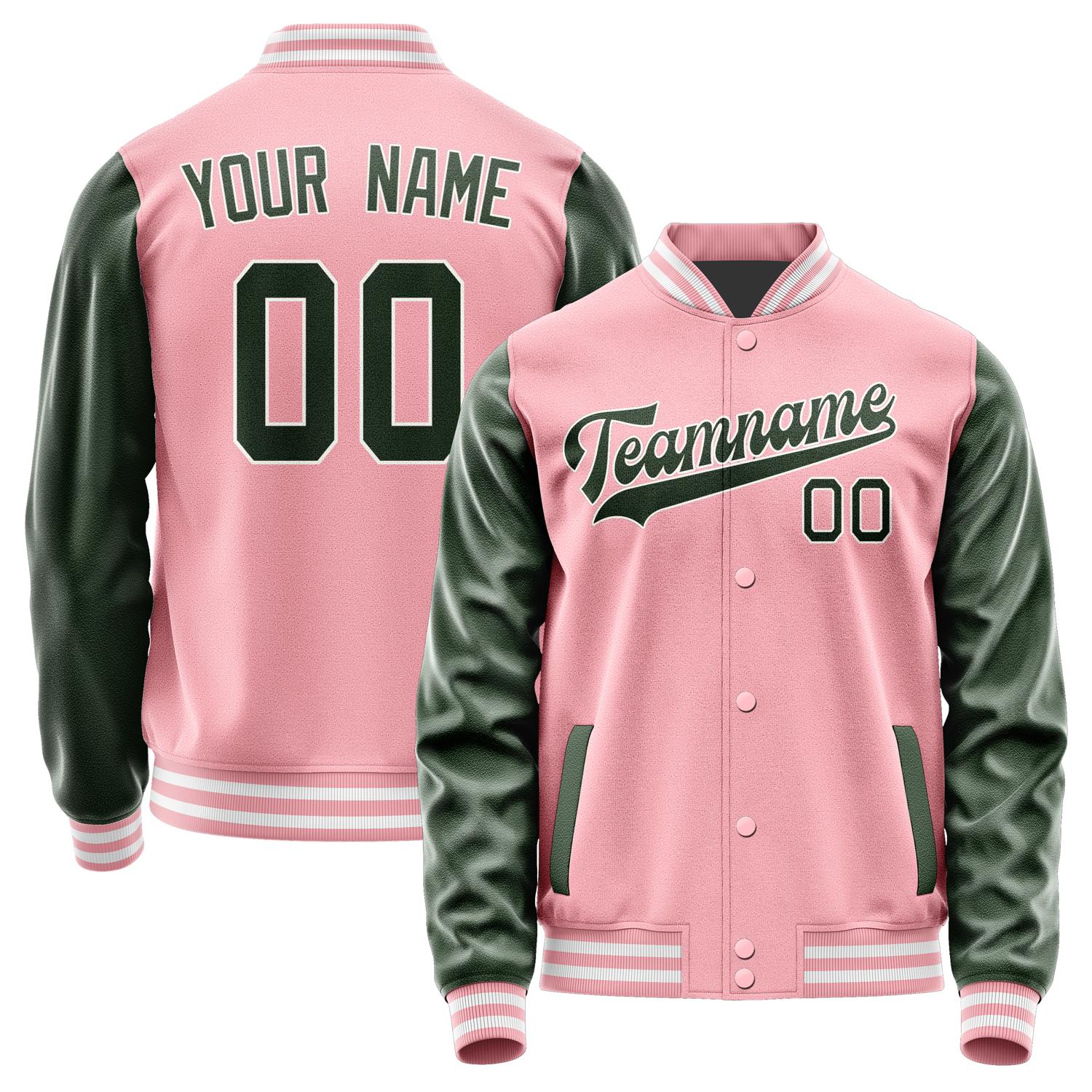 Maßgeschneidertes Rosa Tannengrün Jacke JA2121062118B31806