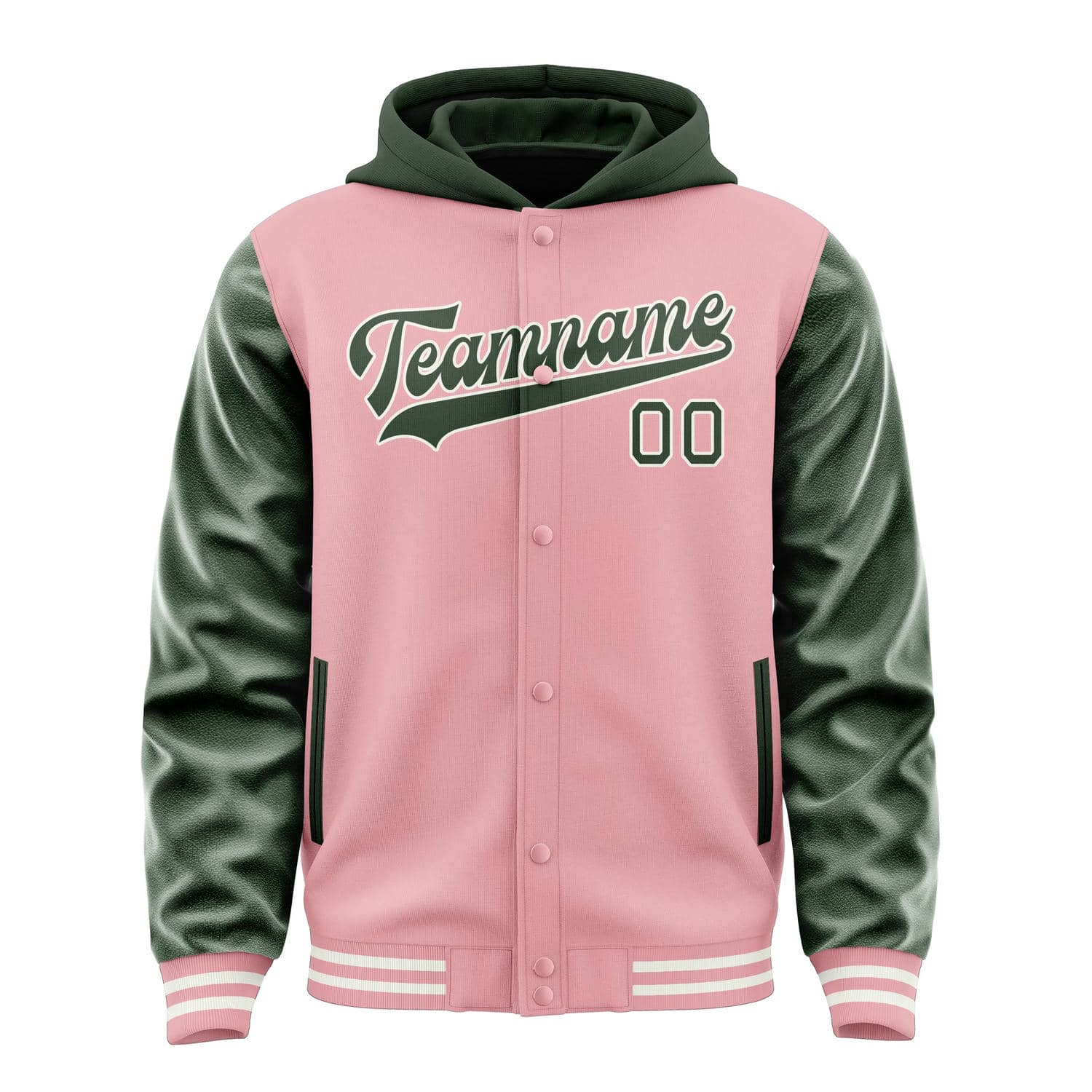 Maßgeschneidertes Rosa Tannengrün Jacke