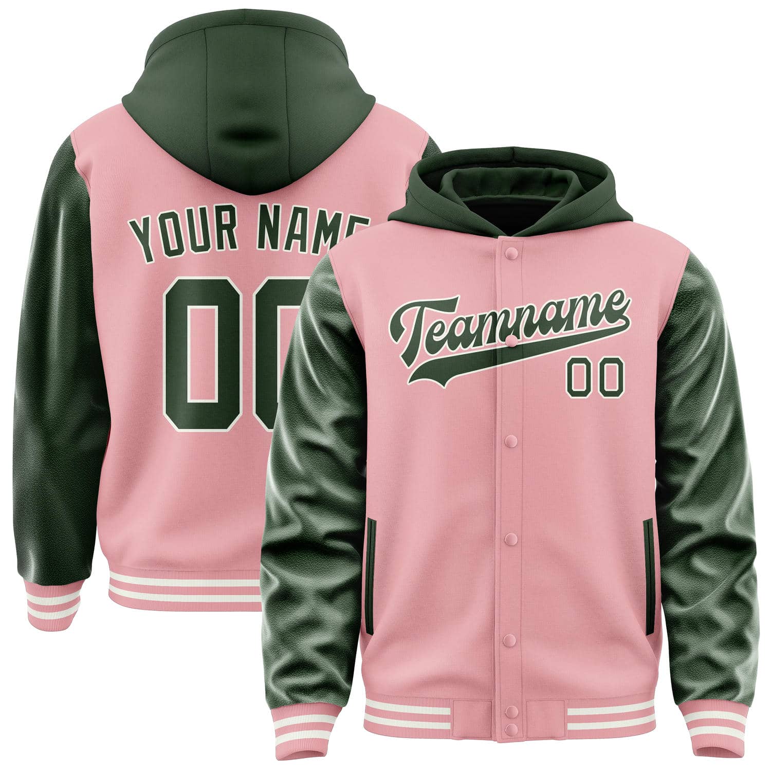 Maßgeschneidertes Rosa Tannengrün Jacke