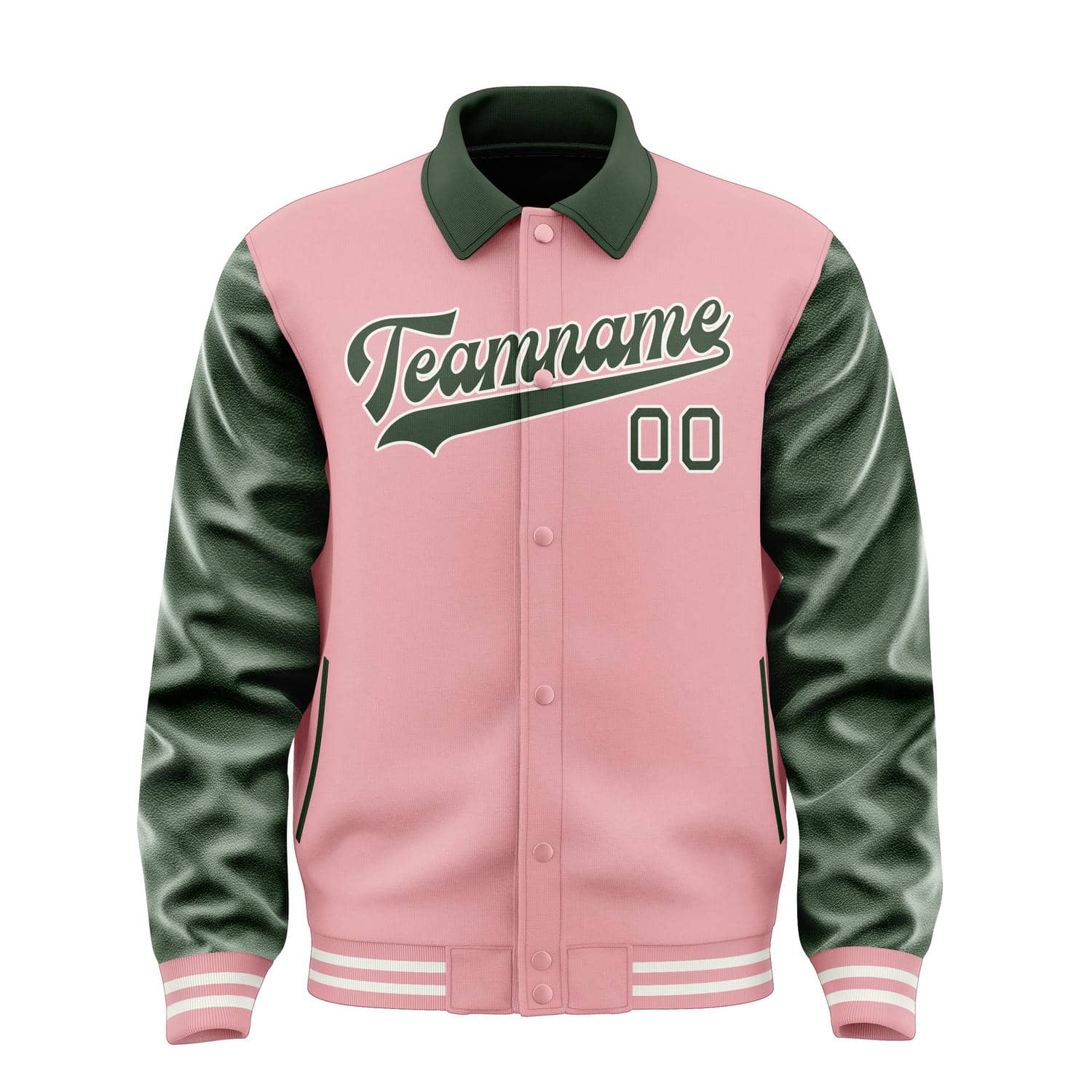 Maßgeschneidertes Rosa Tannengrün Jacke