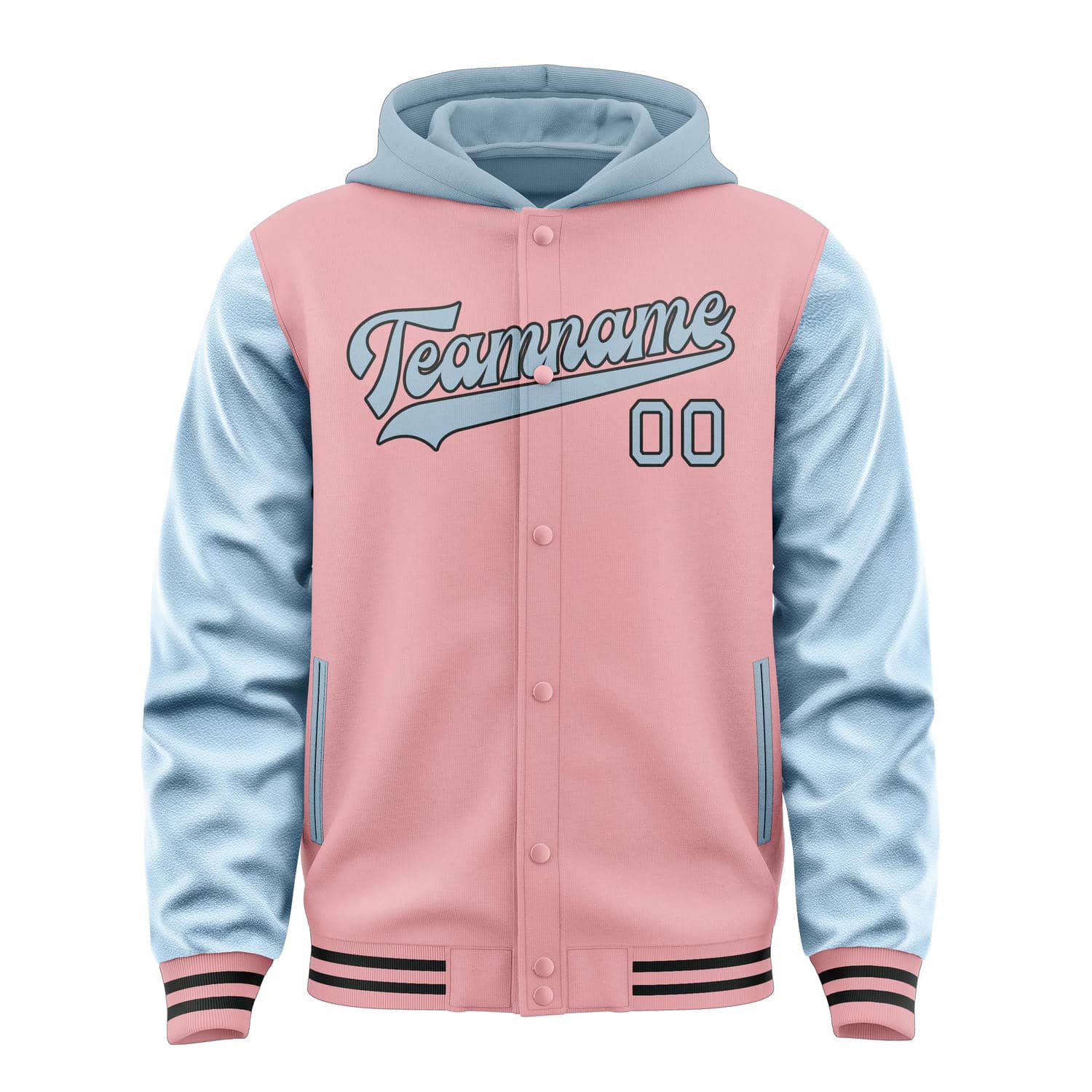 Maßgeschneidertes Rosa Hellblau Jacke