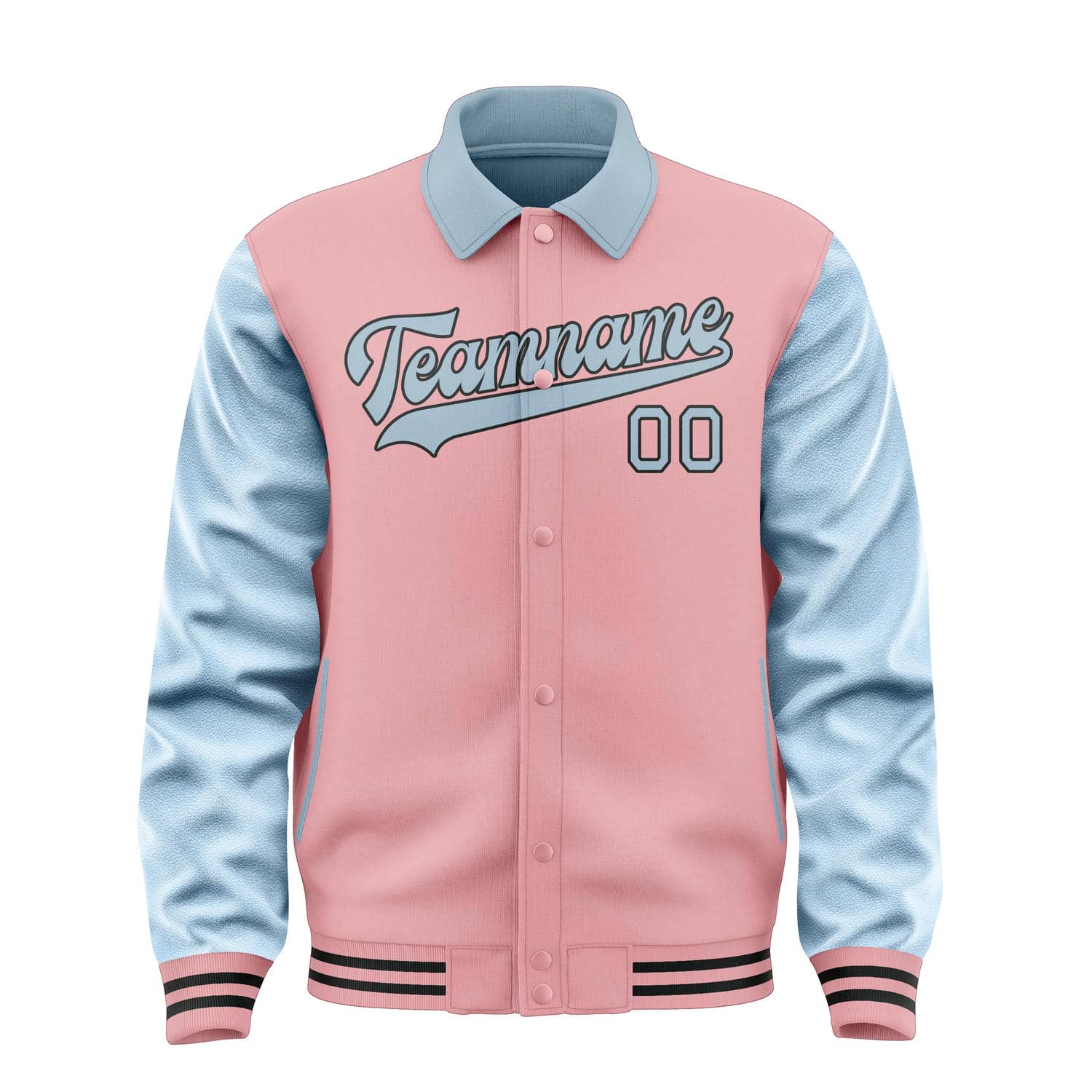 Maßgeschneidertes Rosa Hellblau Jacke