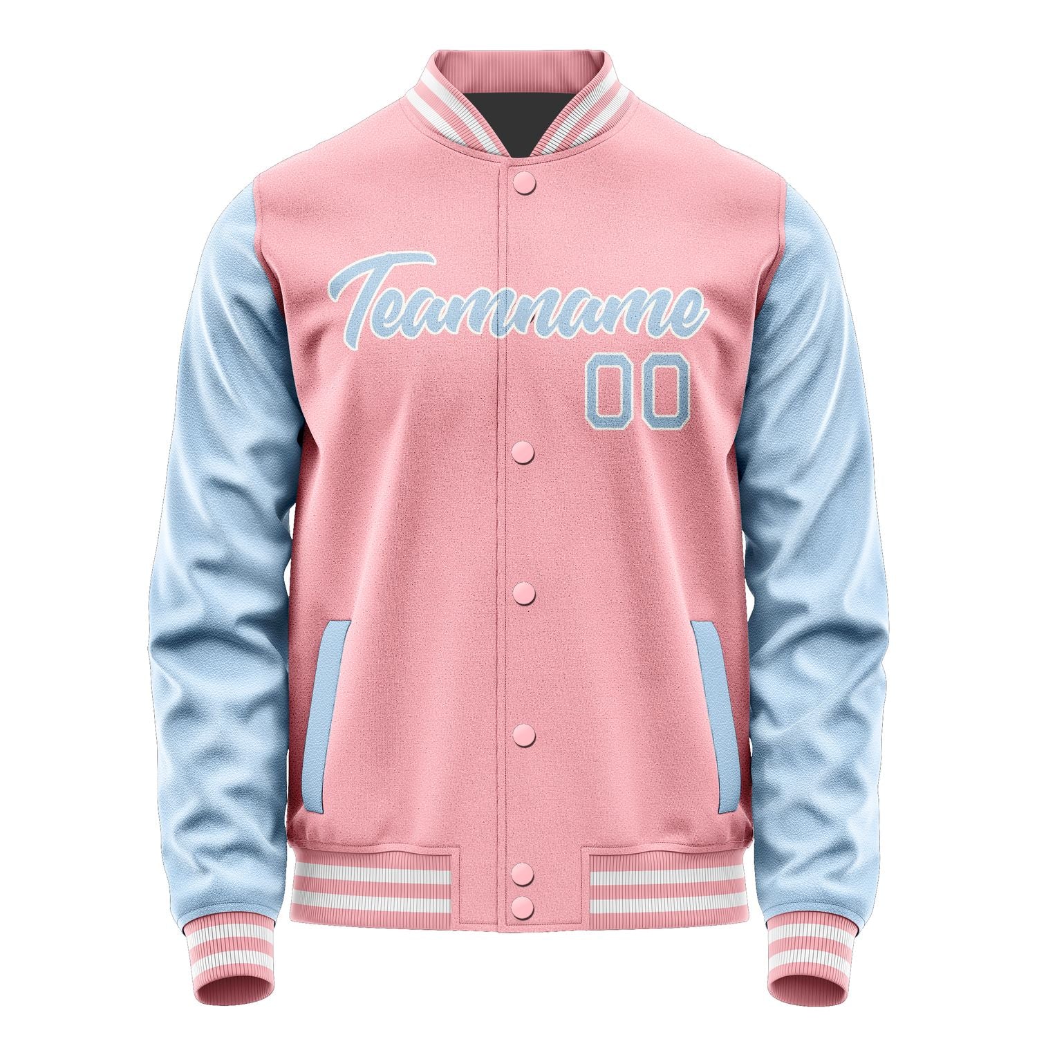 Maßgeschneidertes Rosa Hellblau Jacke Ja2121082118B21808