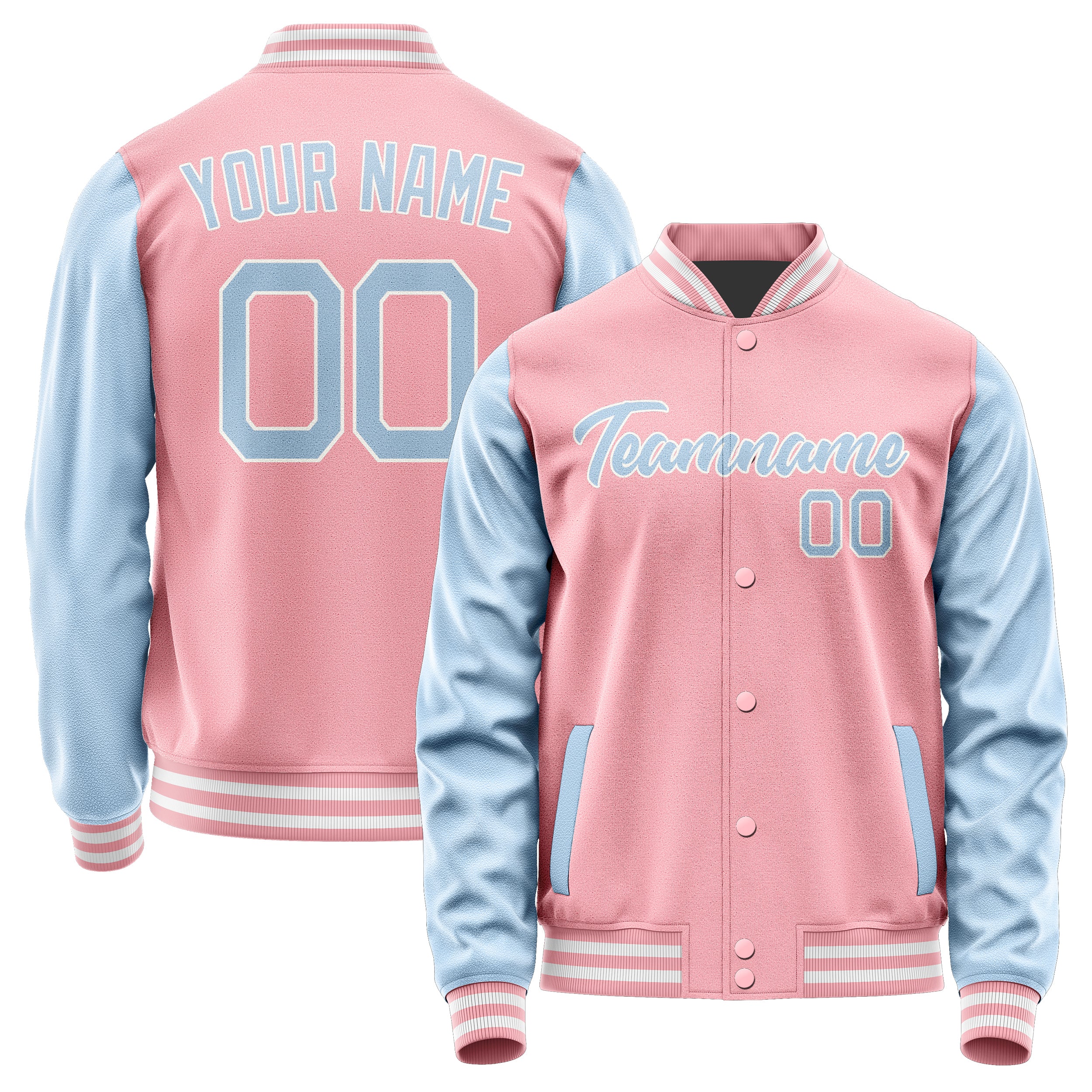 Maßgeschneidertes Rosa Hellblau Jacke Ja2121082118B21808