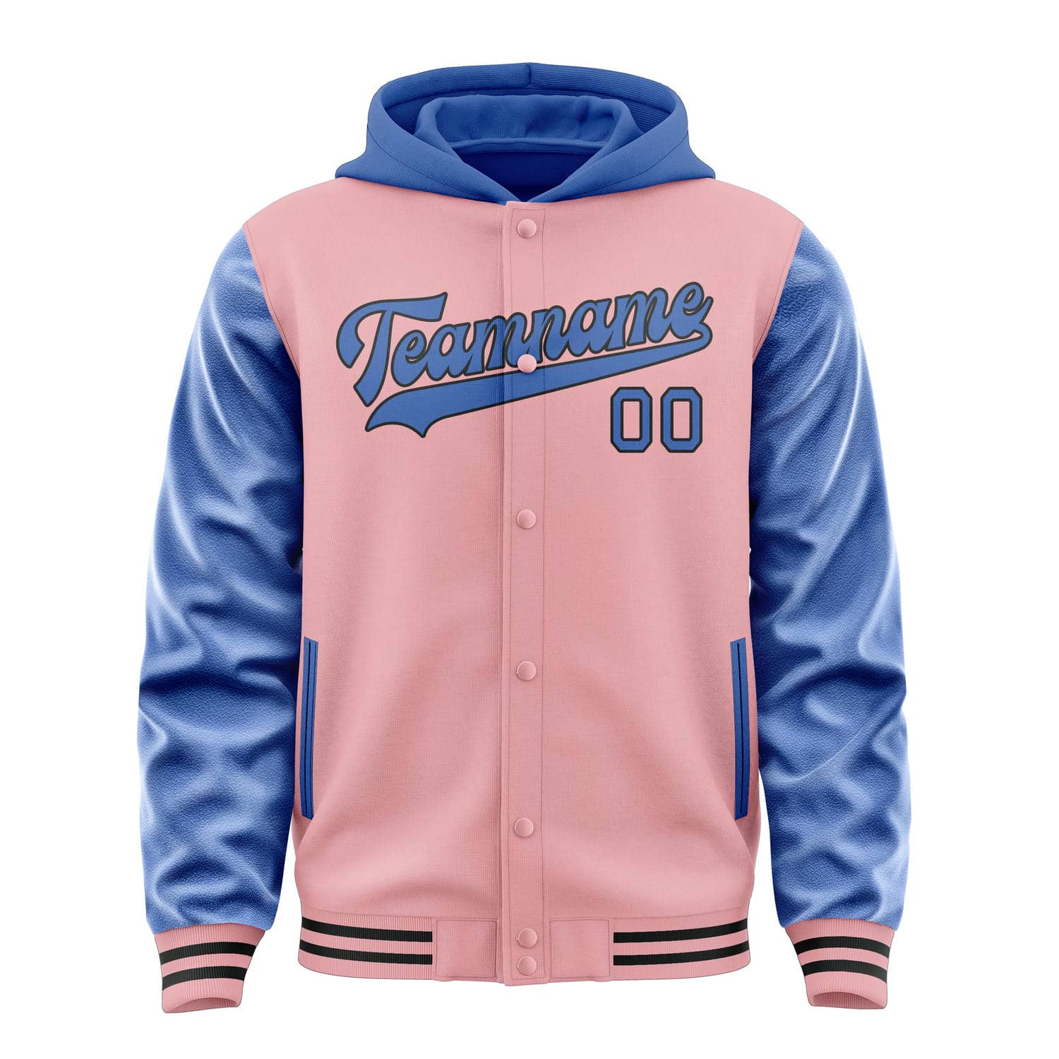 Maßgeschneidertes Rosa Himmelblau Jacke