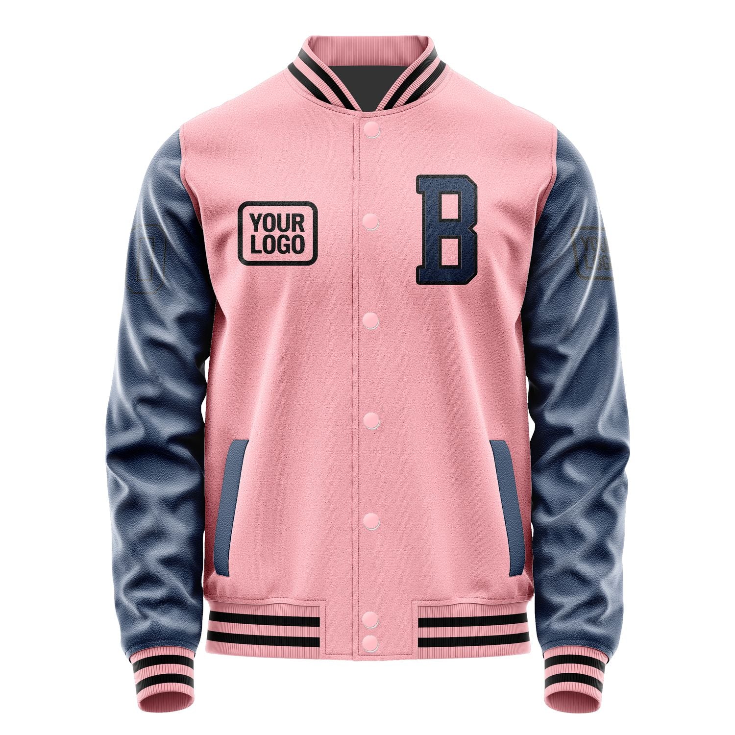 Maßgeschneidertes Rosa Marineblau Jacke JA212110211717101017