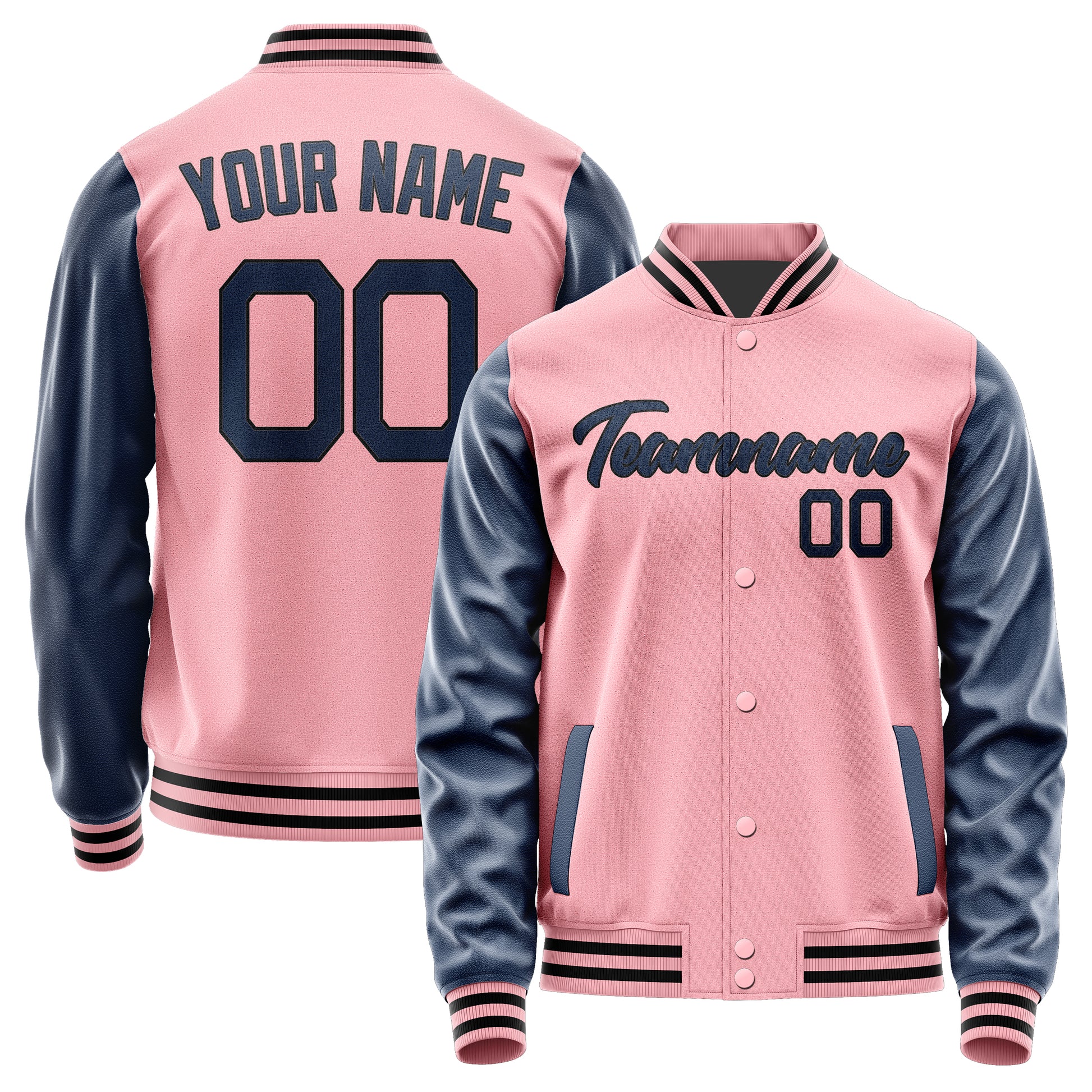 Maßgeschneidertes Rosa Marineblau Jacke Ja2121102117B21710