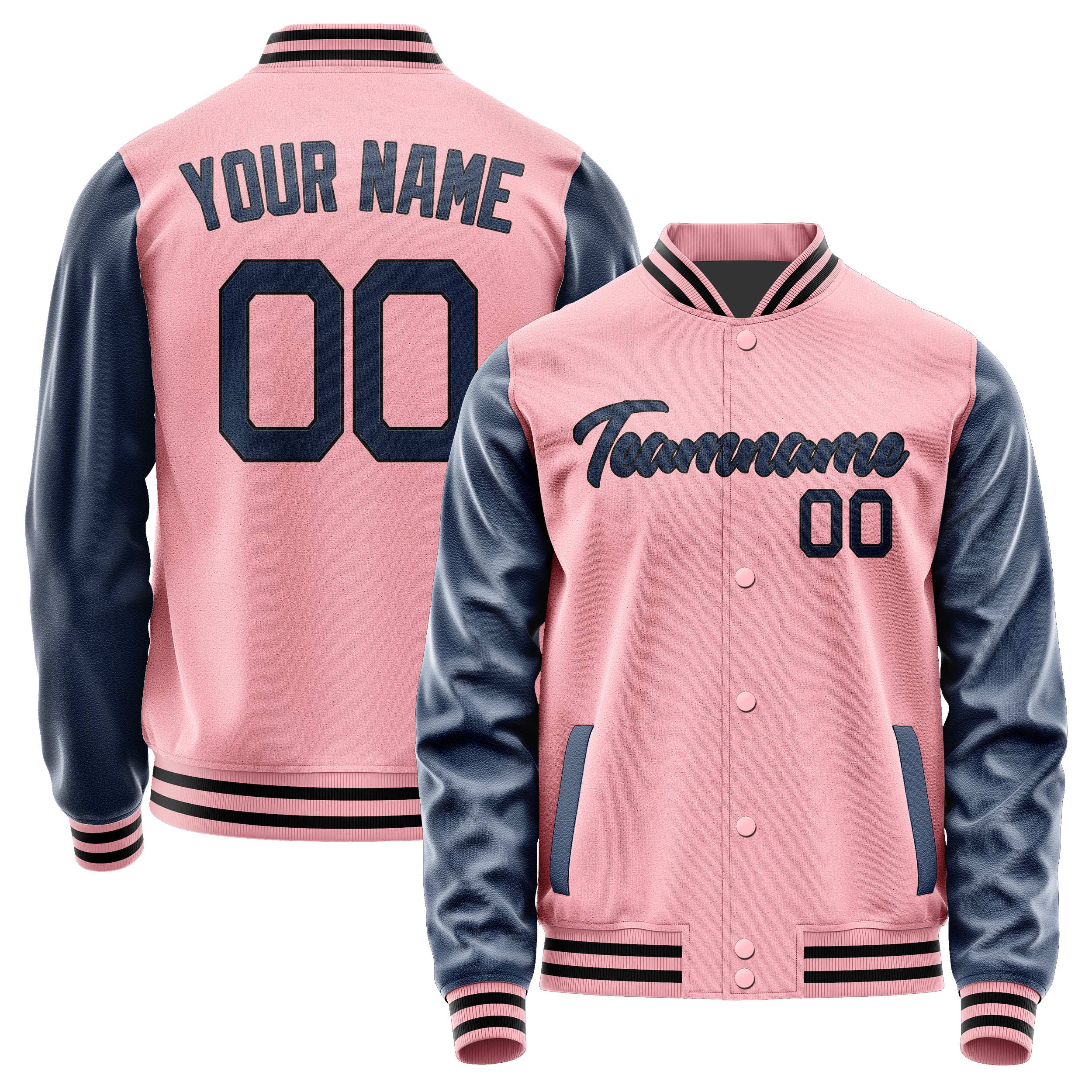 Maßgeschneidertes Rosa Marineblau Jacke Ja2121102117B21710