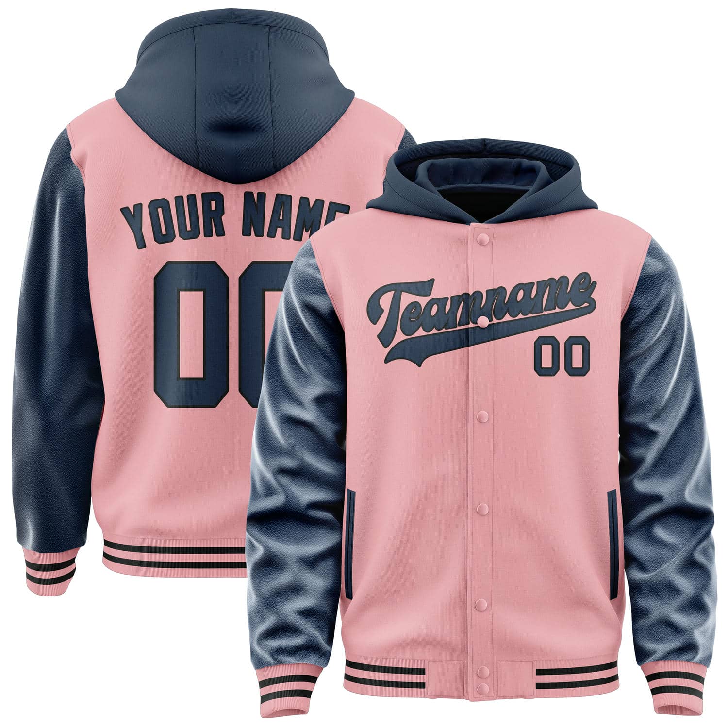 Maßgeschneidertes Rosa Marineblau Jacke JA212110211717101017
