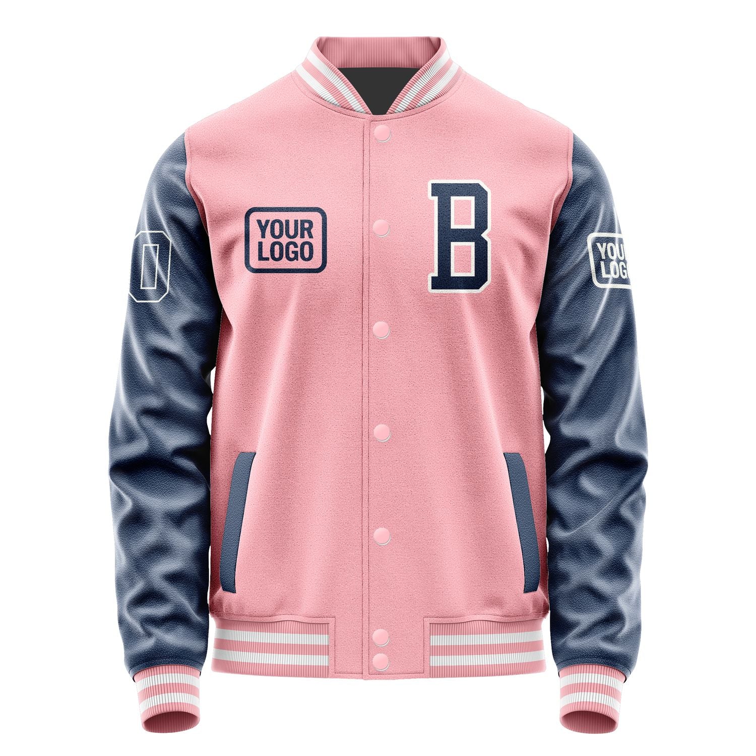 Maßgeschneidertes Rosa Marineblau Jacke JA212110211818101018