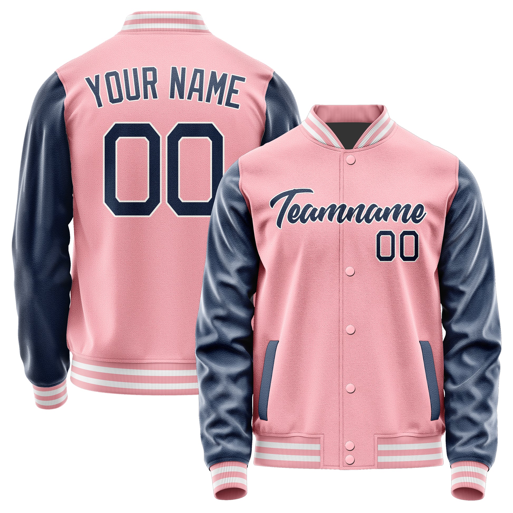 Maßgeschneidertes Rosa Marineblau Jacke Ja2121102118B21810