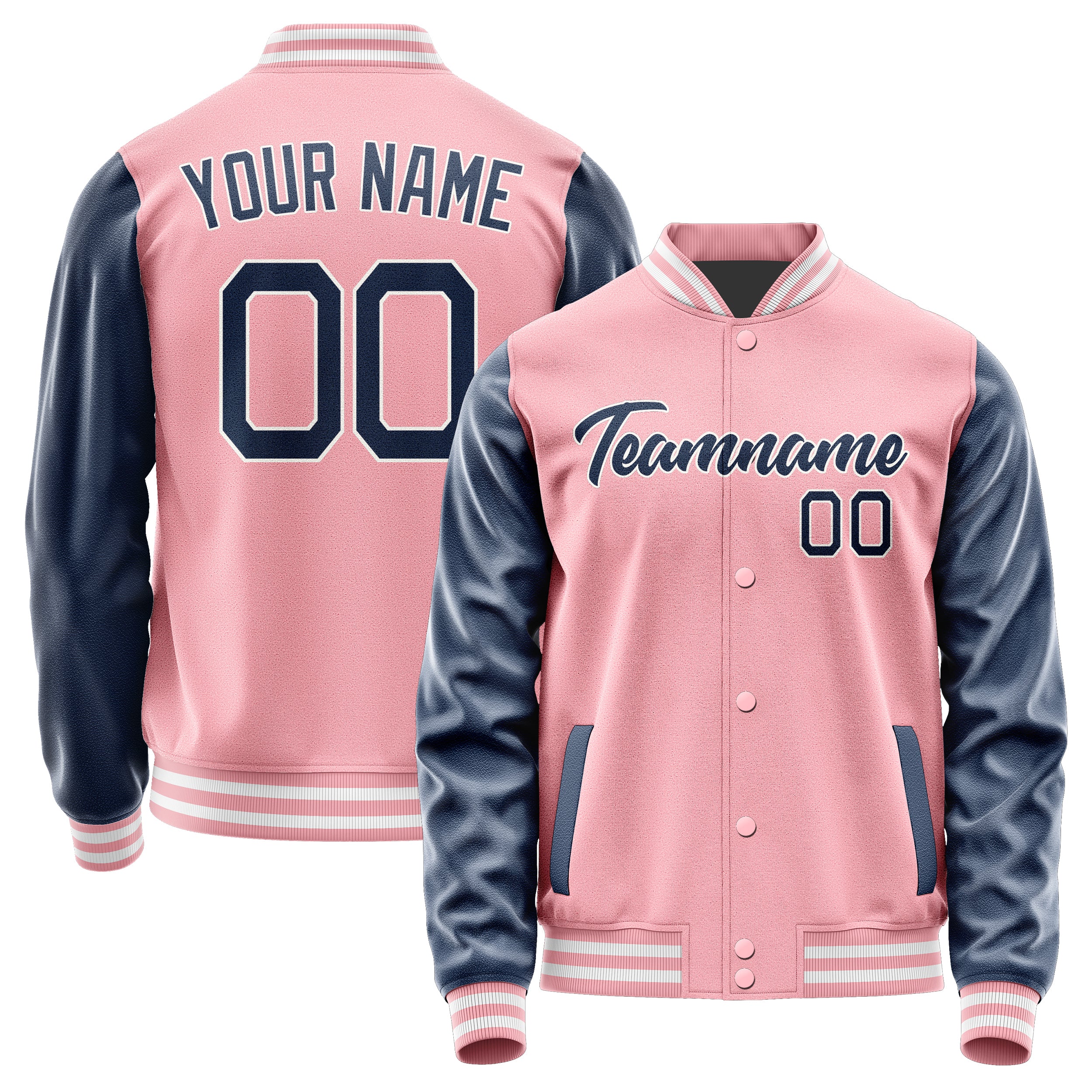 Maßgeschneidertes Rosa Marineblau Jacke Ja2121102118B21810