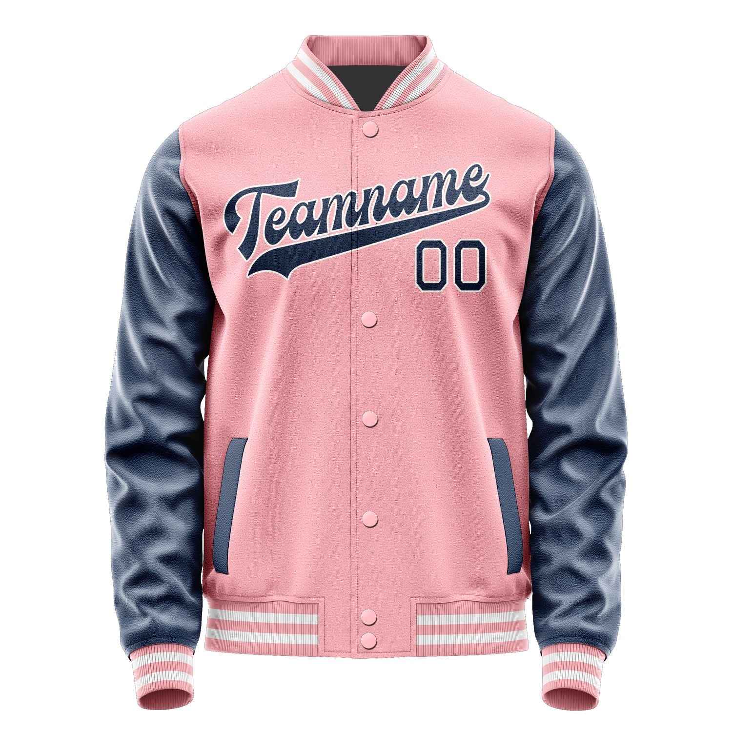 Maßgeschneidertes Rosa Marineblau Jacke JA2121102118B31810