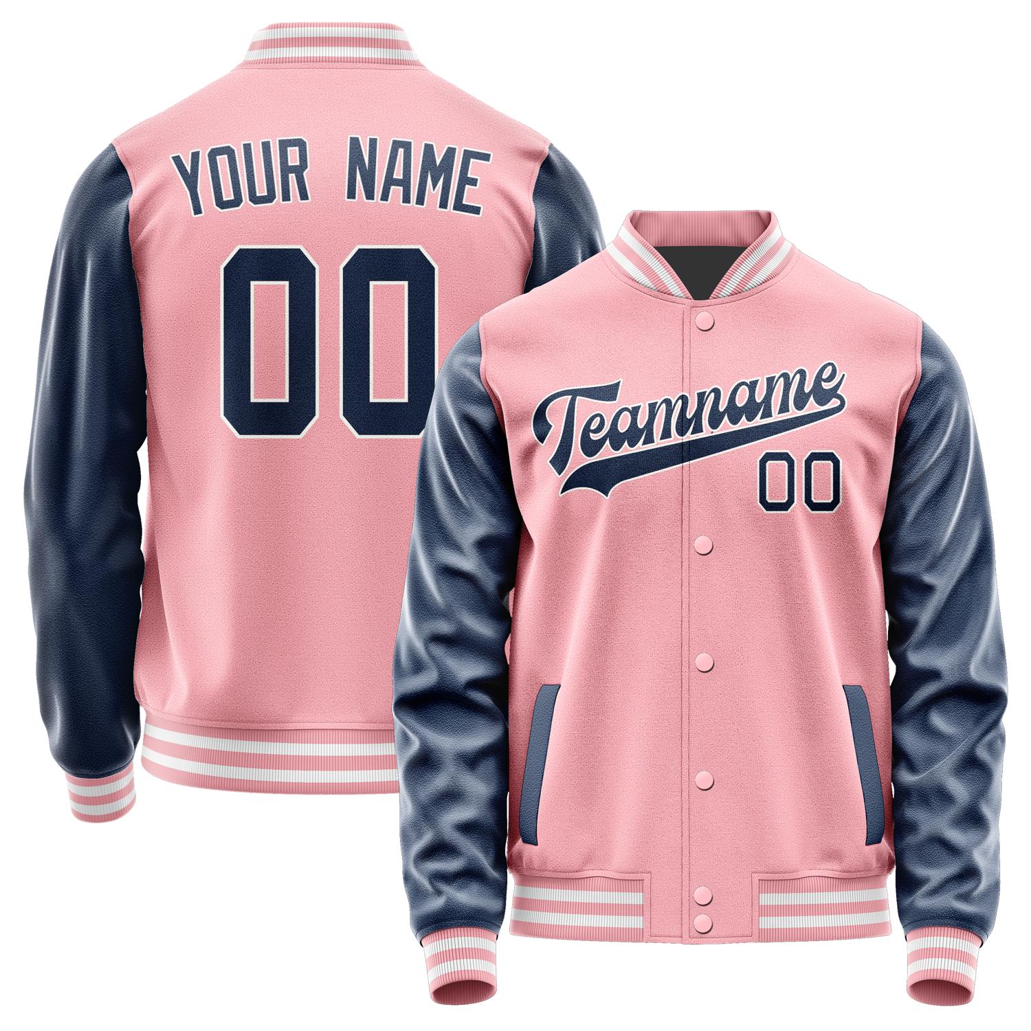 Maßgeschneidertes Rosa Marineblau Jacke JA2121102118B31810