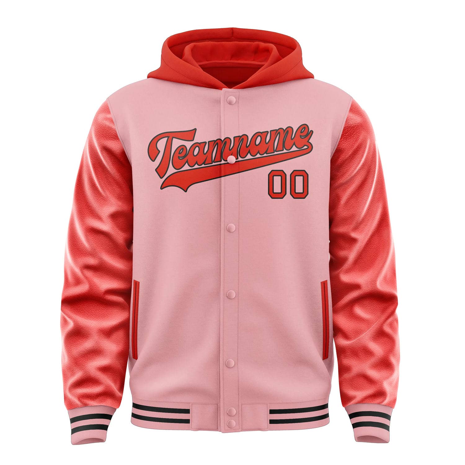 Maßgeschneidertes Rosa Orangerot Jacke