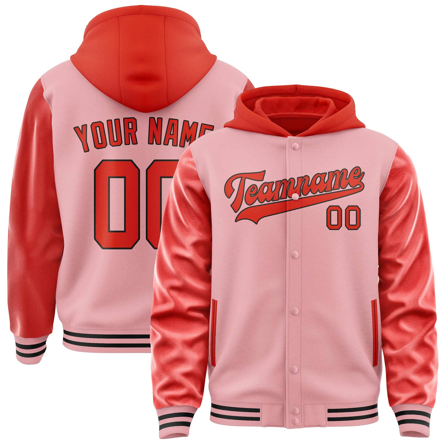 Maßgeschneidertes Rosa Orangerot Jacke JA212112211717121217