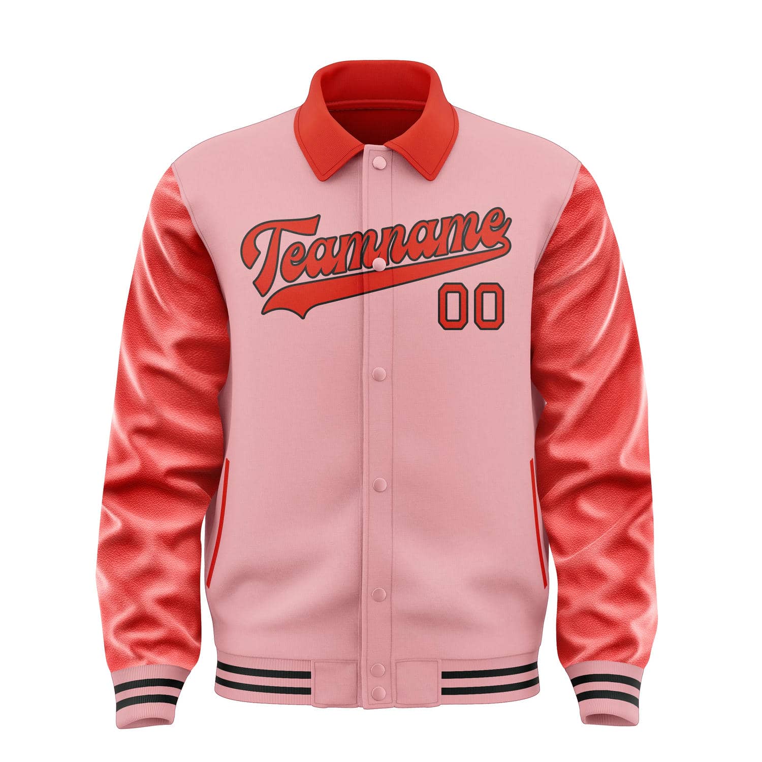 Maßgeschneidertes Rosa Orangerot Jacke