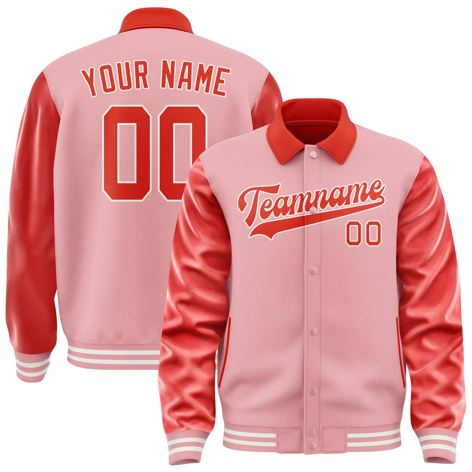 Maßgeschneidertes Rosa Orangerot Jacke