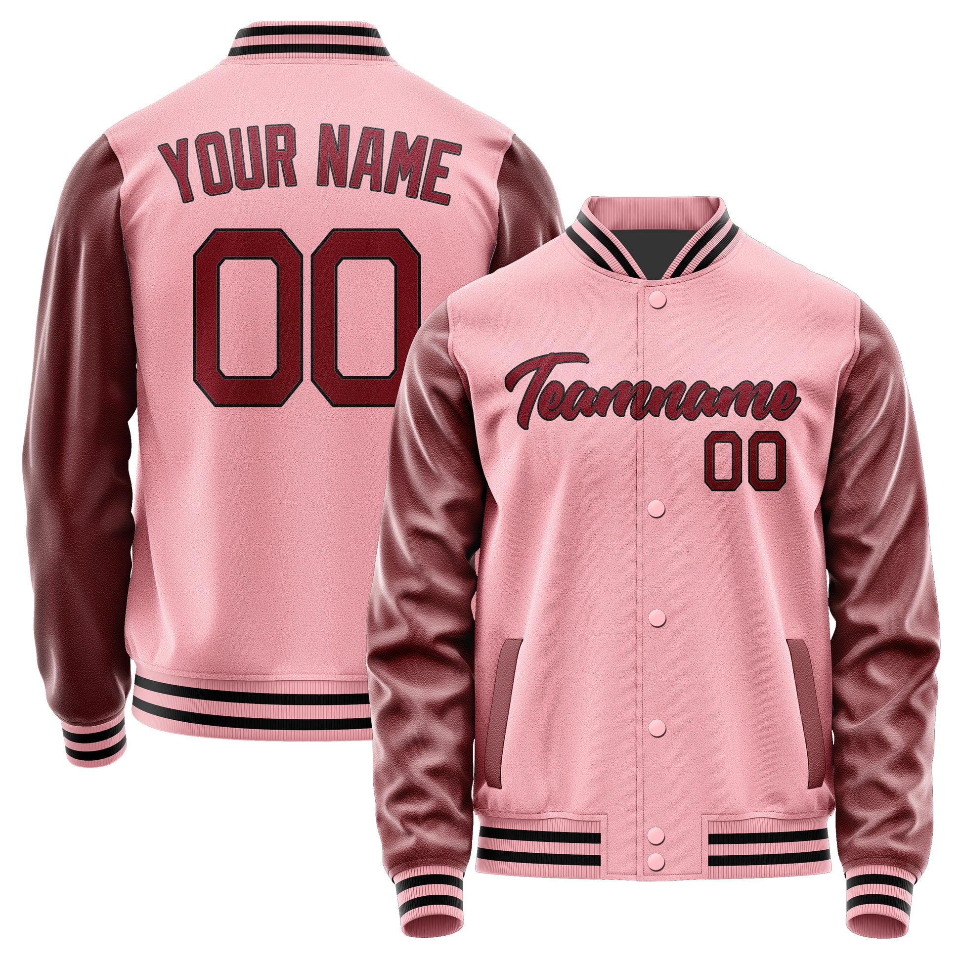 Maßgeschneidertes Rosa Karmesinrot Jacke Ja2121152117B21715