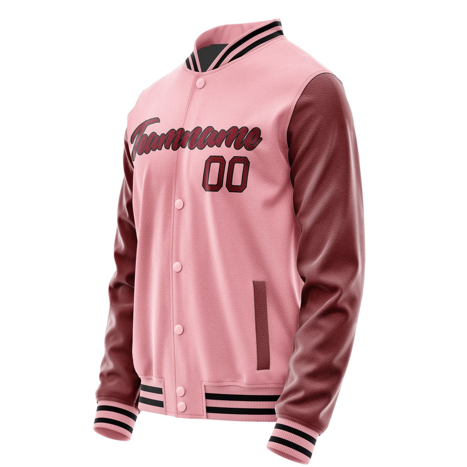 Maßgeschneidertes Rosa Karmesinrot Jacke Ja2121152117B21715
