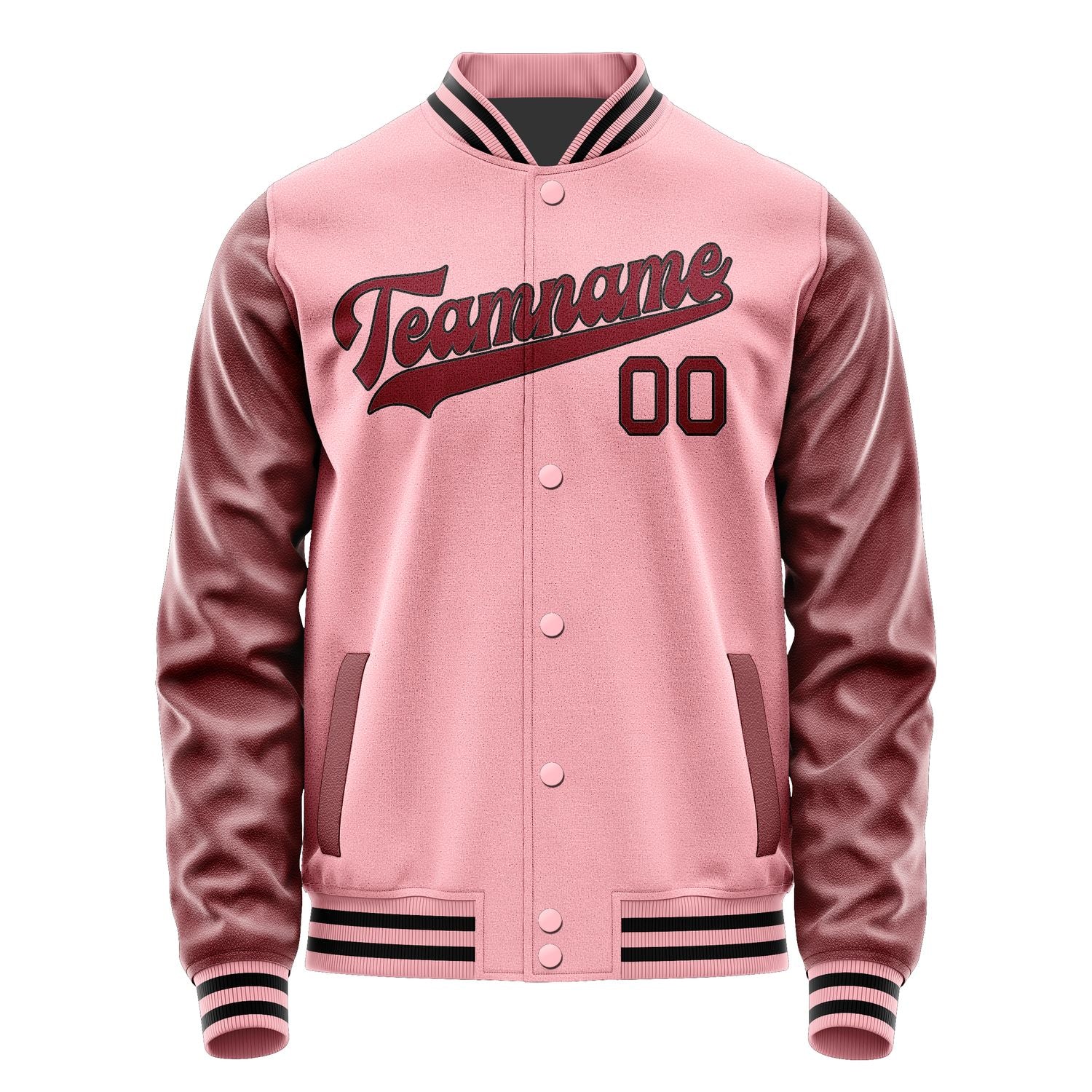 Maßgeschneidertes Rosa Karmesinrot Jacke JA2121152117B31715