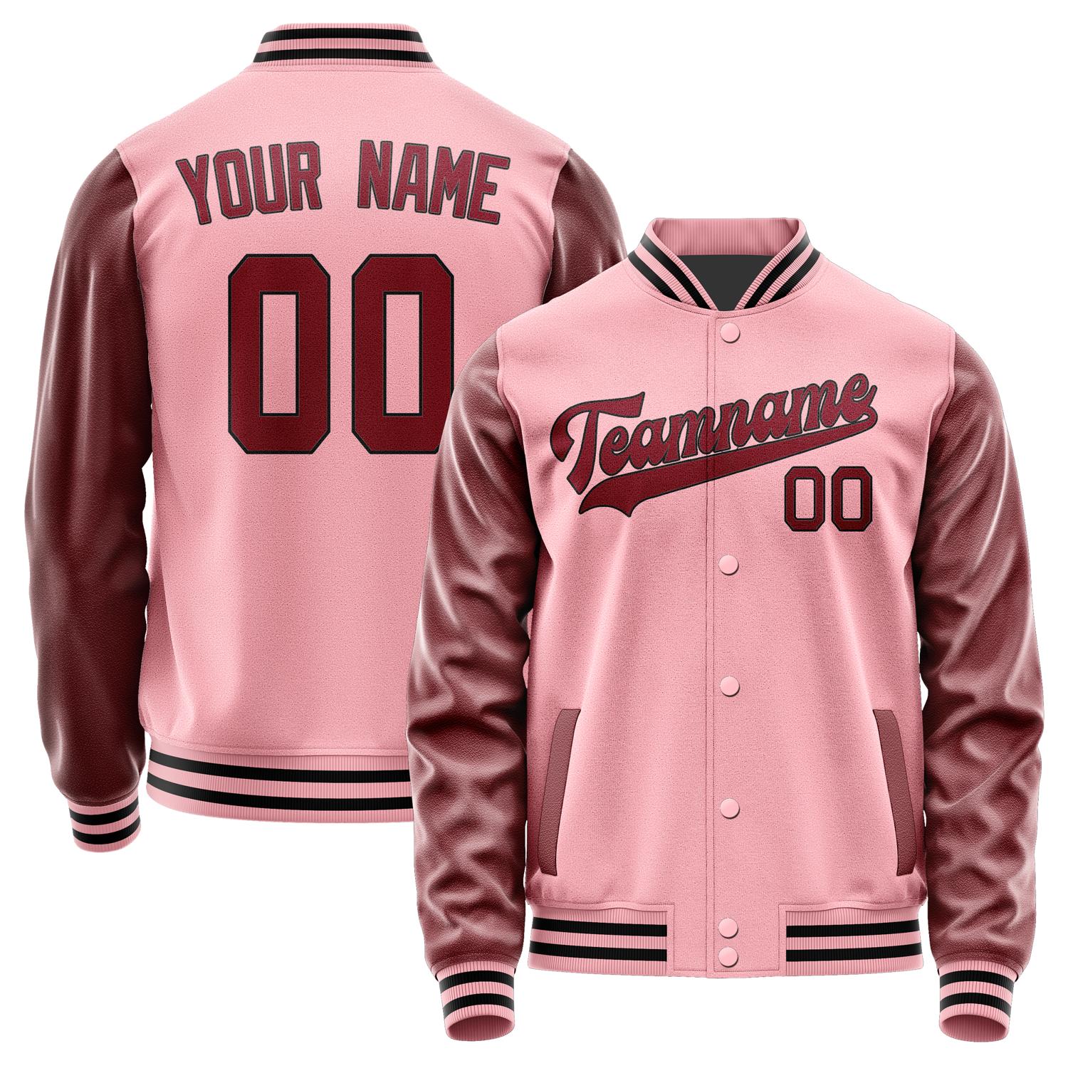 Maßgeschneidertes Rosa Karmesinrot Jacke JA2121152117B31715