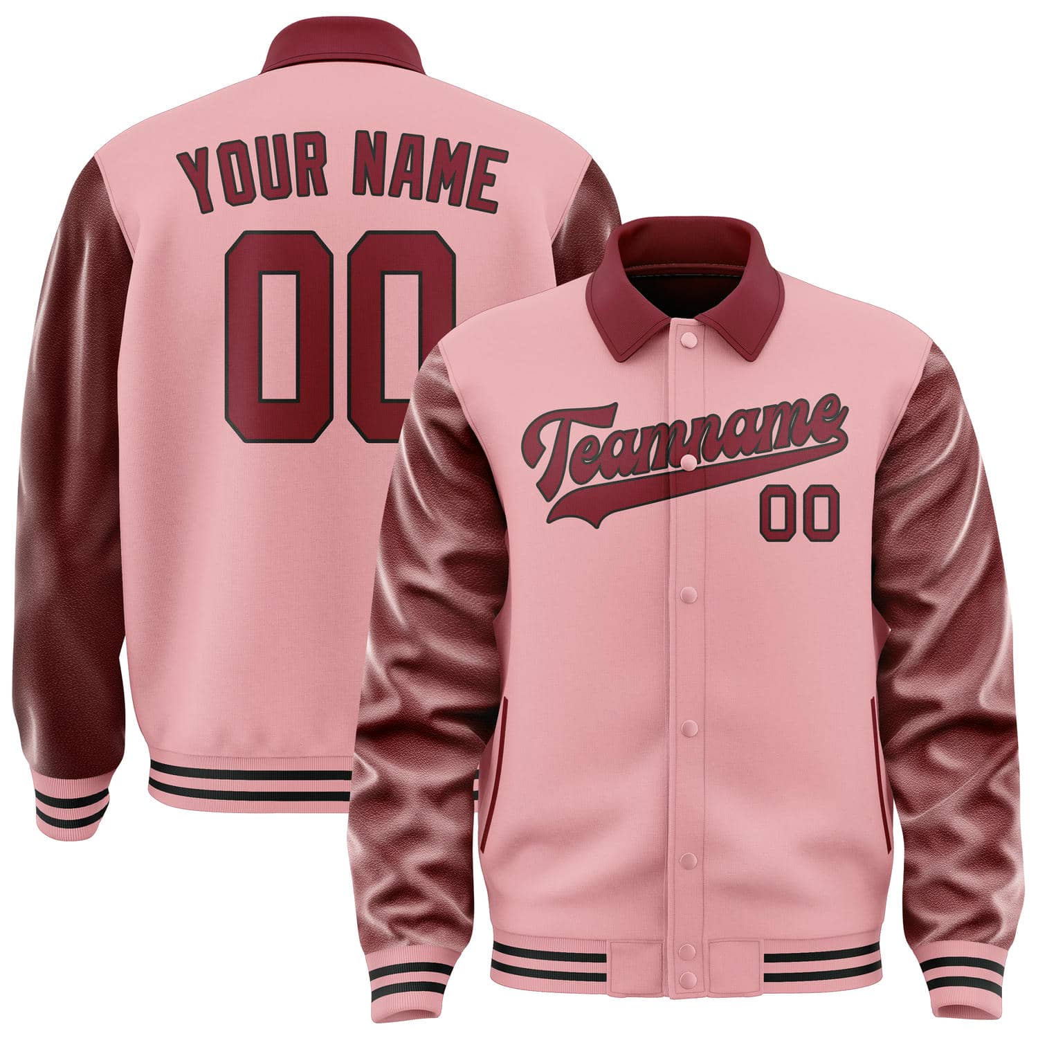 Maßgeschneidertes Rosa Karmesinrot Jacke JA212115211717151517