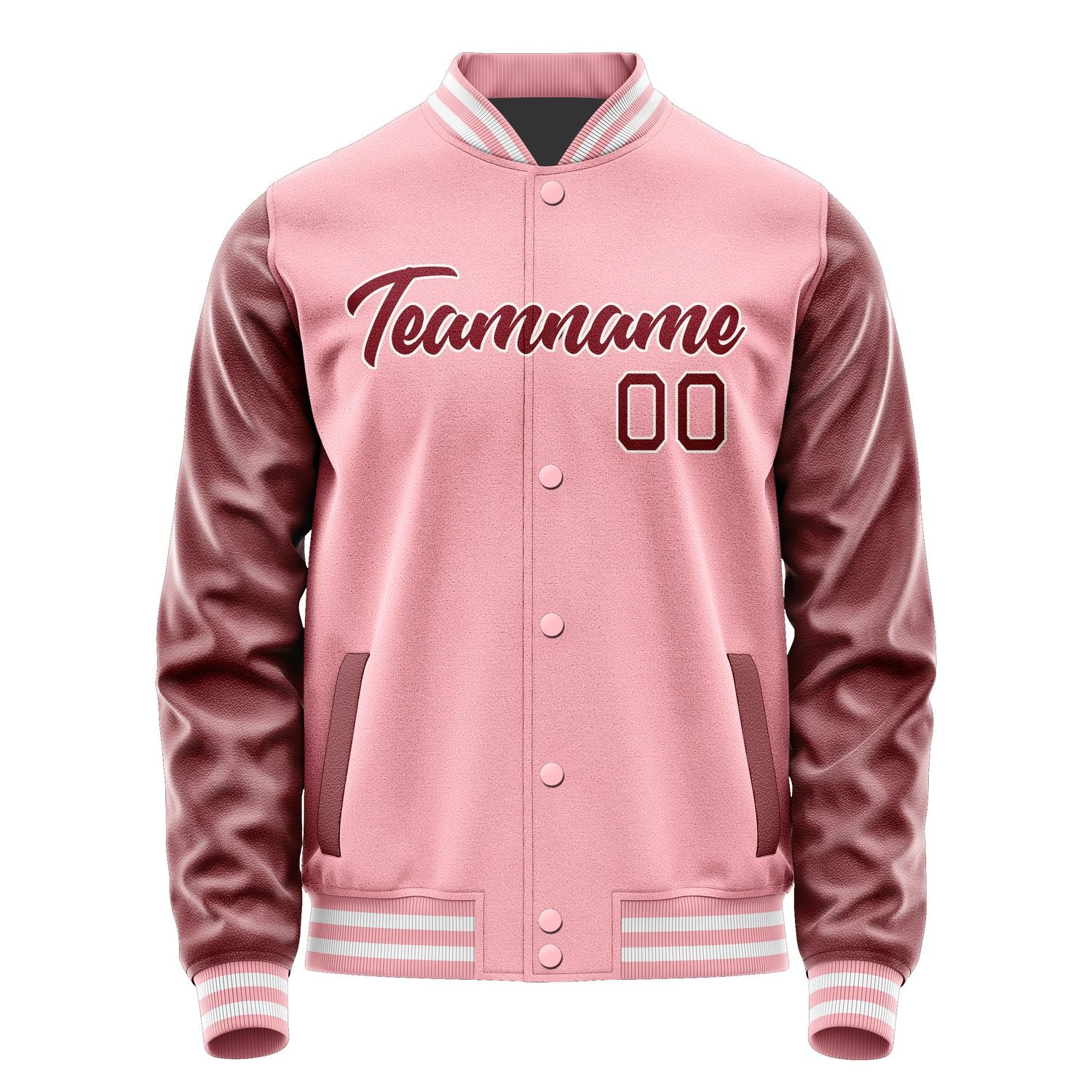 Maßgeschneidertes Rosa Karmesinrot Jacke Ja2121152118B21815