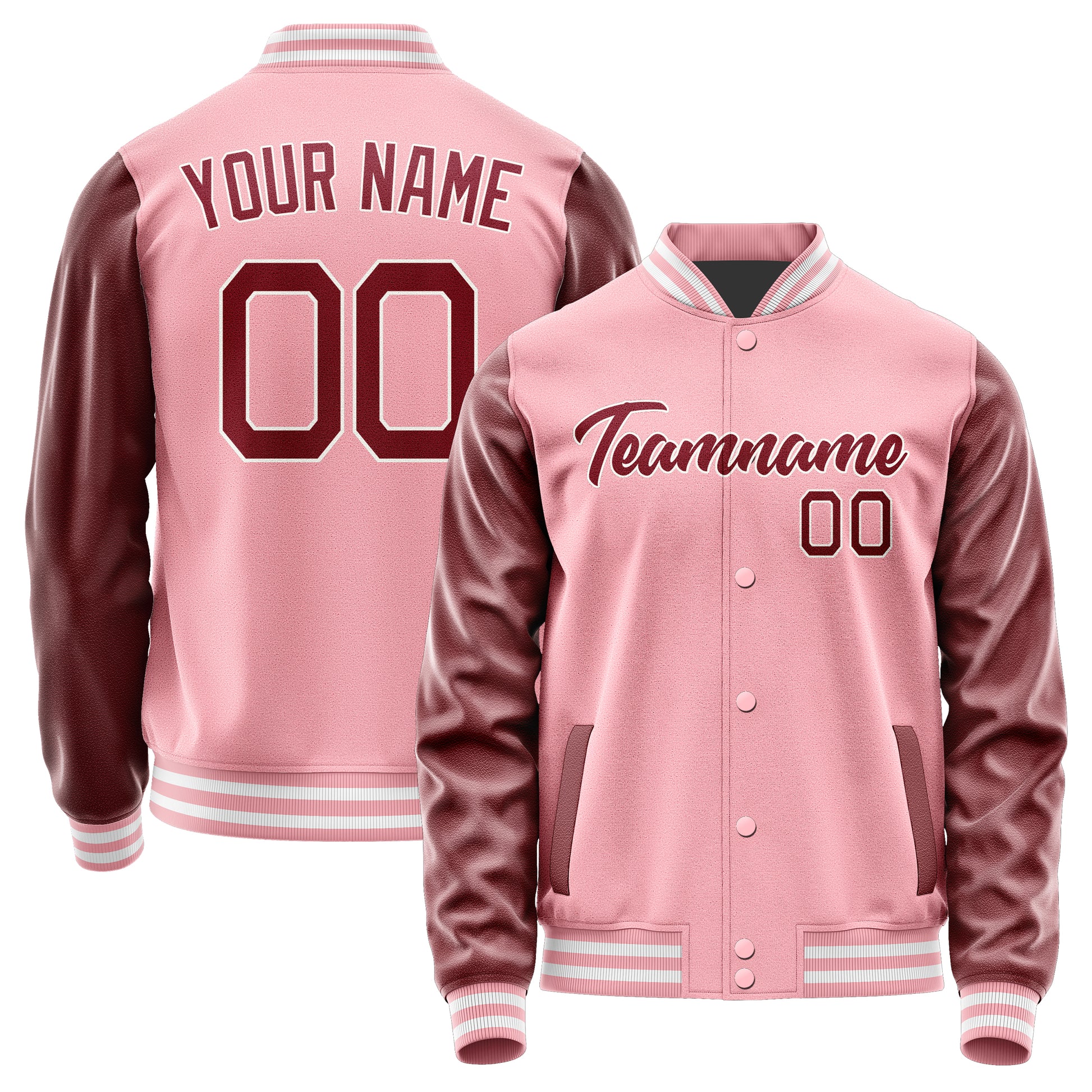 Maßgeschneidertes Rosa Karmesinrot Jacke Ja2121152118B21815