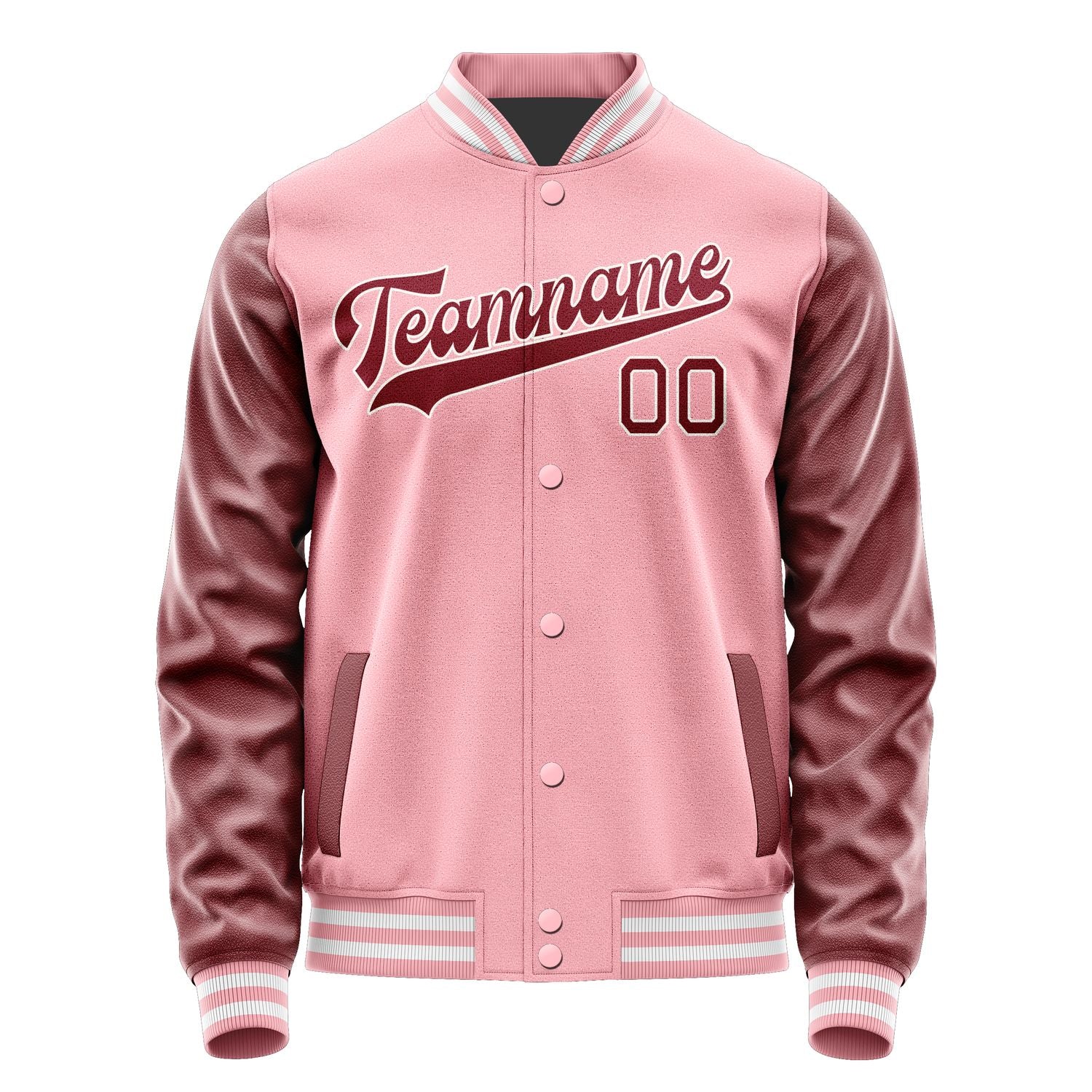 Maßgeschneidertes Rosa Karmesinrot Jacke JA2121152118B31815
