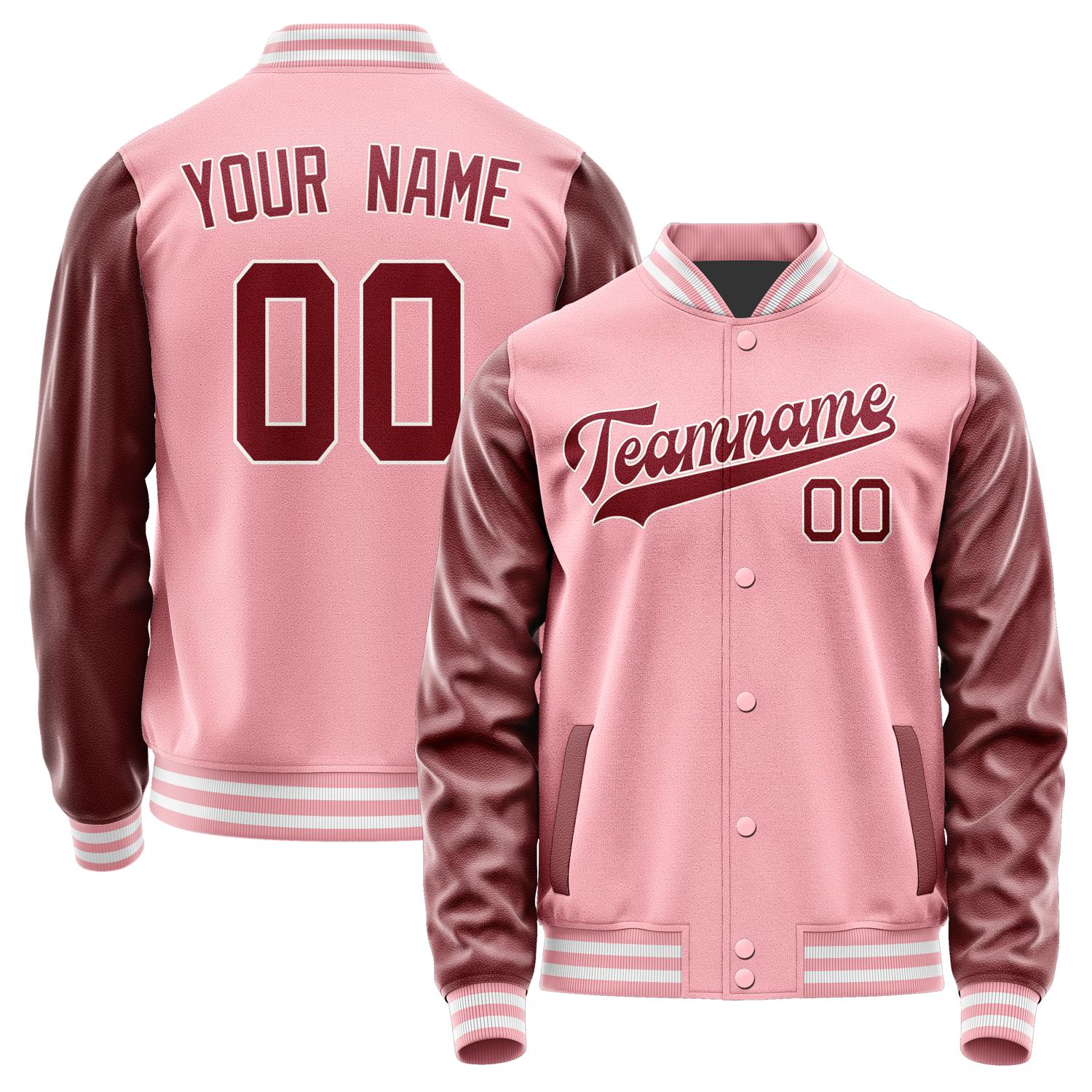 Maßgeschneidertes Rosa Karmesinrot Jacke JA2121152118B31815
